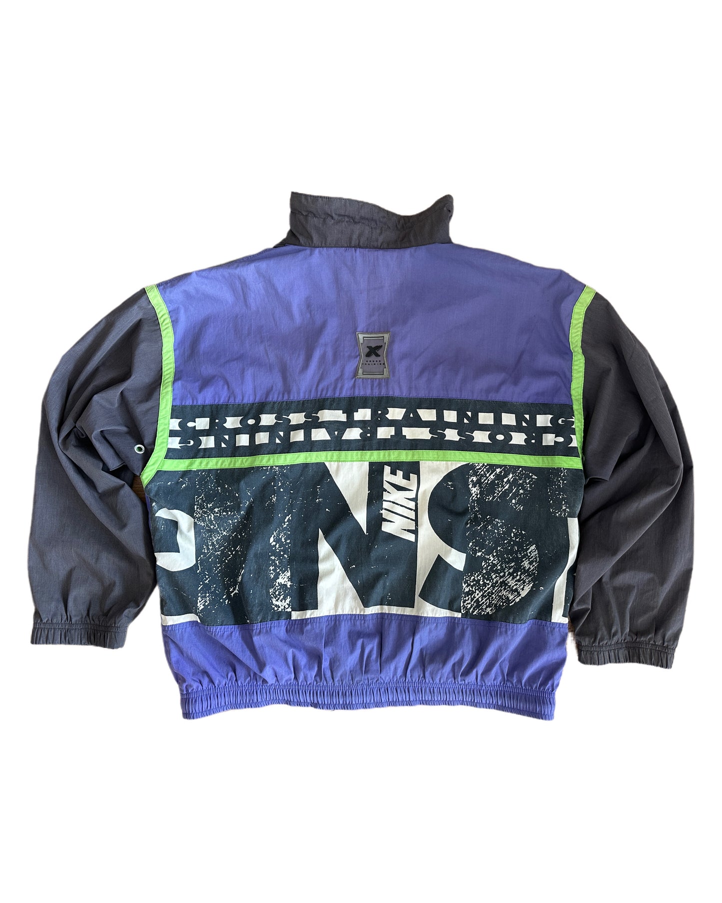 Nike Cross Training 1992 Vintage Grey/Green/Purple Track Top - M (fits L)