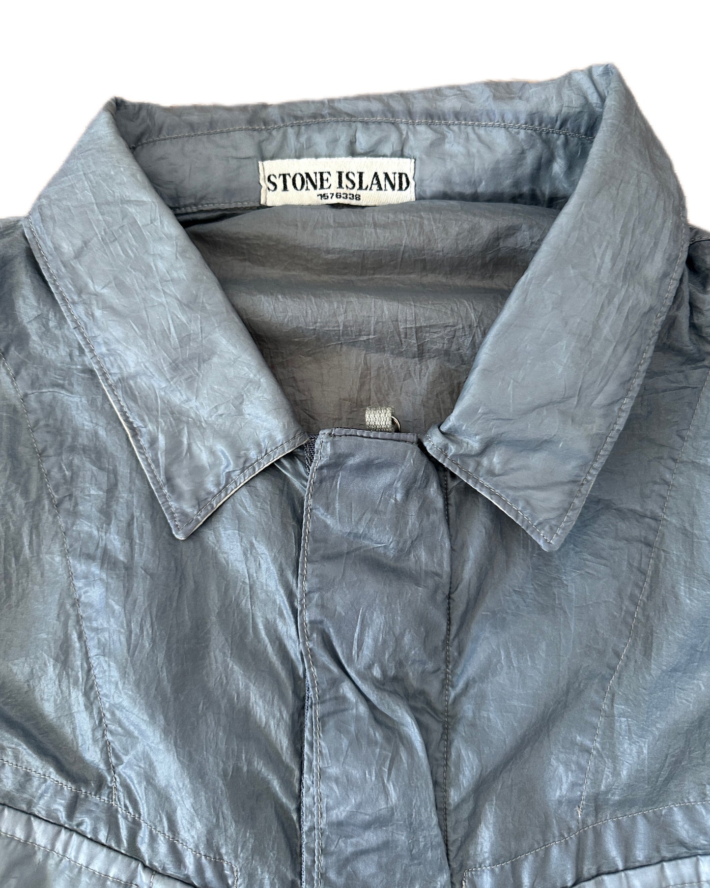 Stone Island 2009 Mesh Badge Parachute Jacket - L - Made in Italy