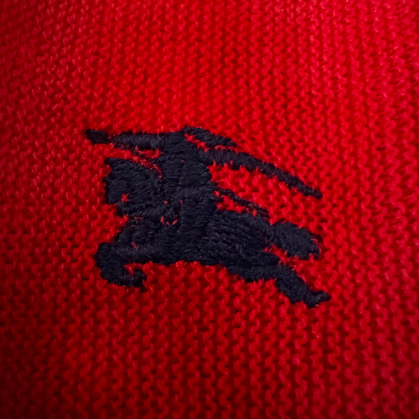 Burberrys Vintage 80s Cardigan Red - Deadstock - 7 / XL - Made in Spain
