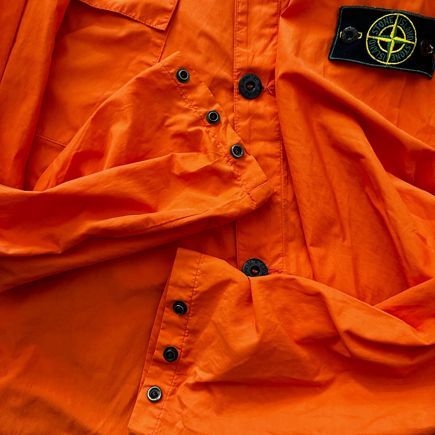 Stone Island 1998 Orange Soft Shell Windbreaker Jacket - L - Made in Italy