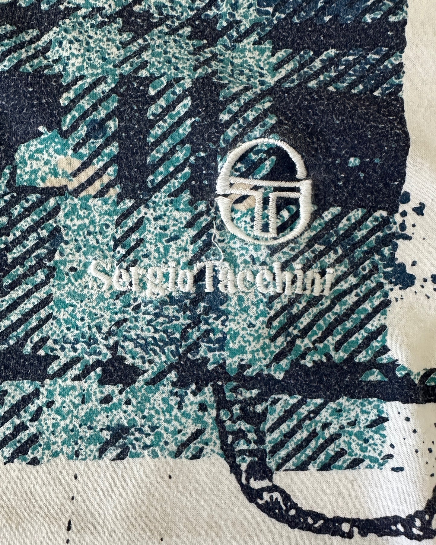 Sergio Tacchini 1992 Graphical Polo Shirt - VI / L
