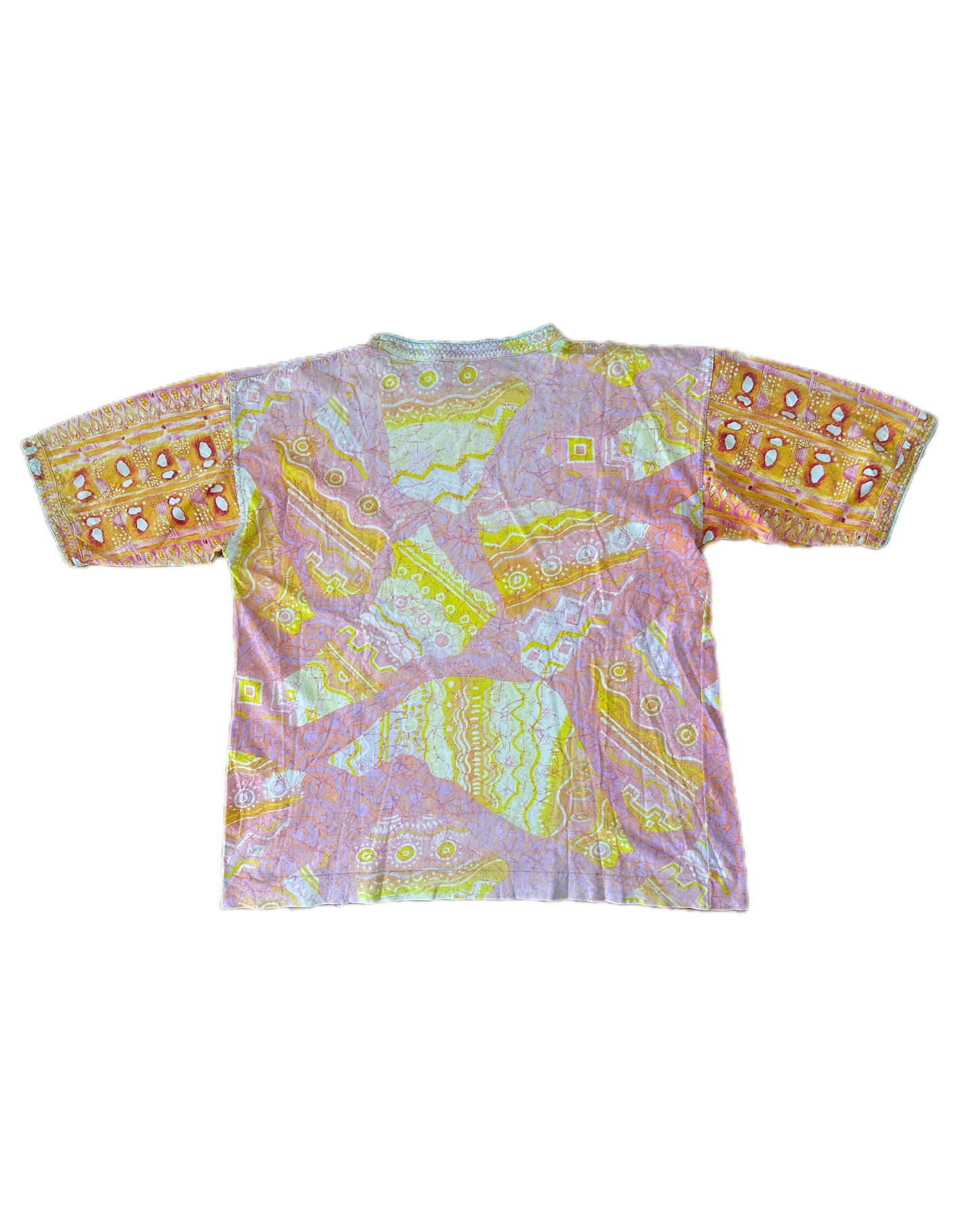 Best Company 1988 Vintage Rose/Yellow Allover Print T-Shirt - L - Made in Italy