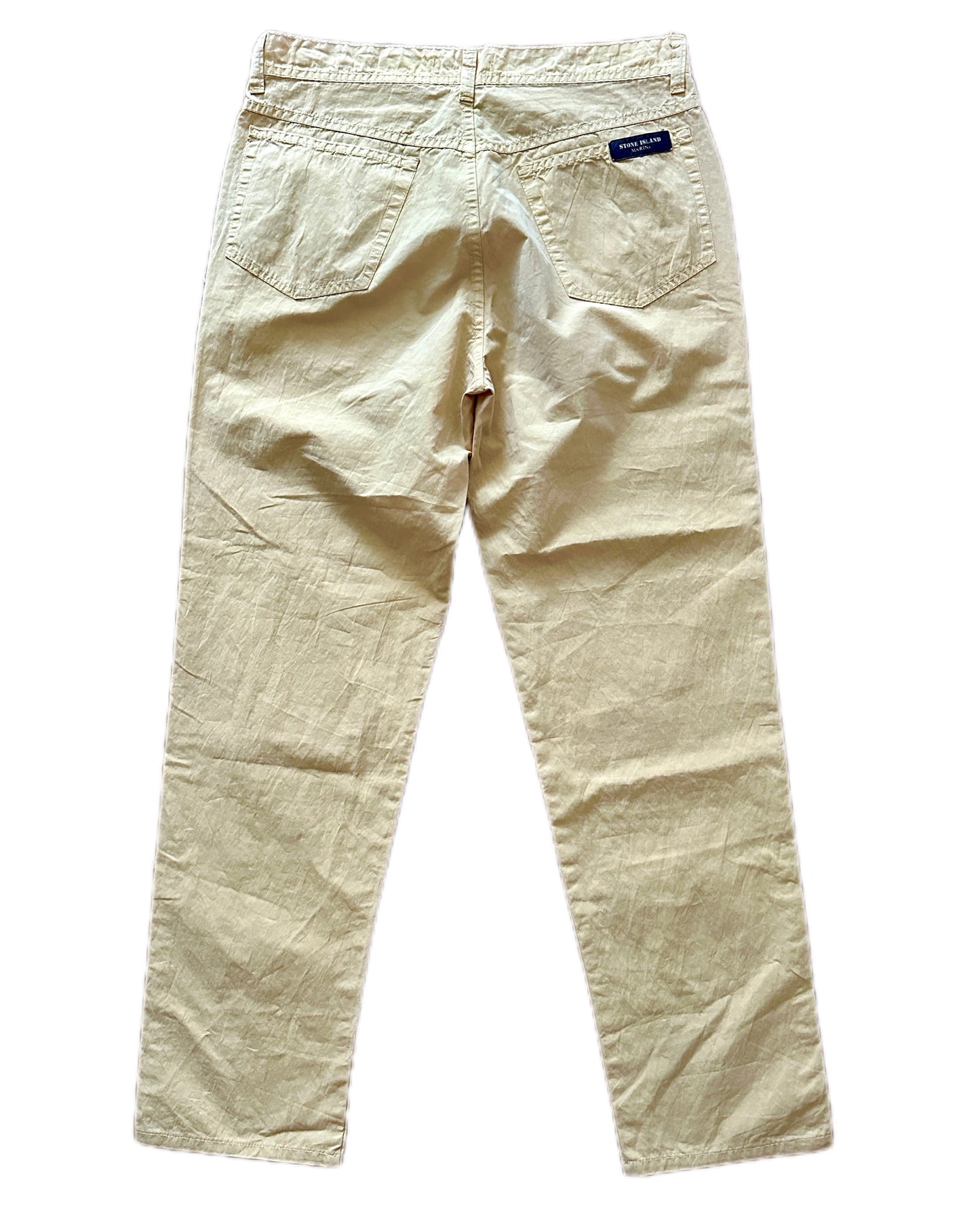 Stone Island Marina 90s Pants Yellow - 48 / M - Made in Italy