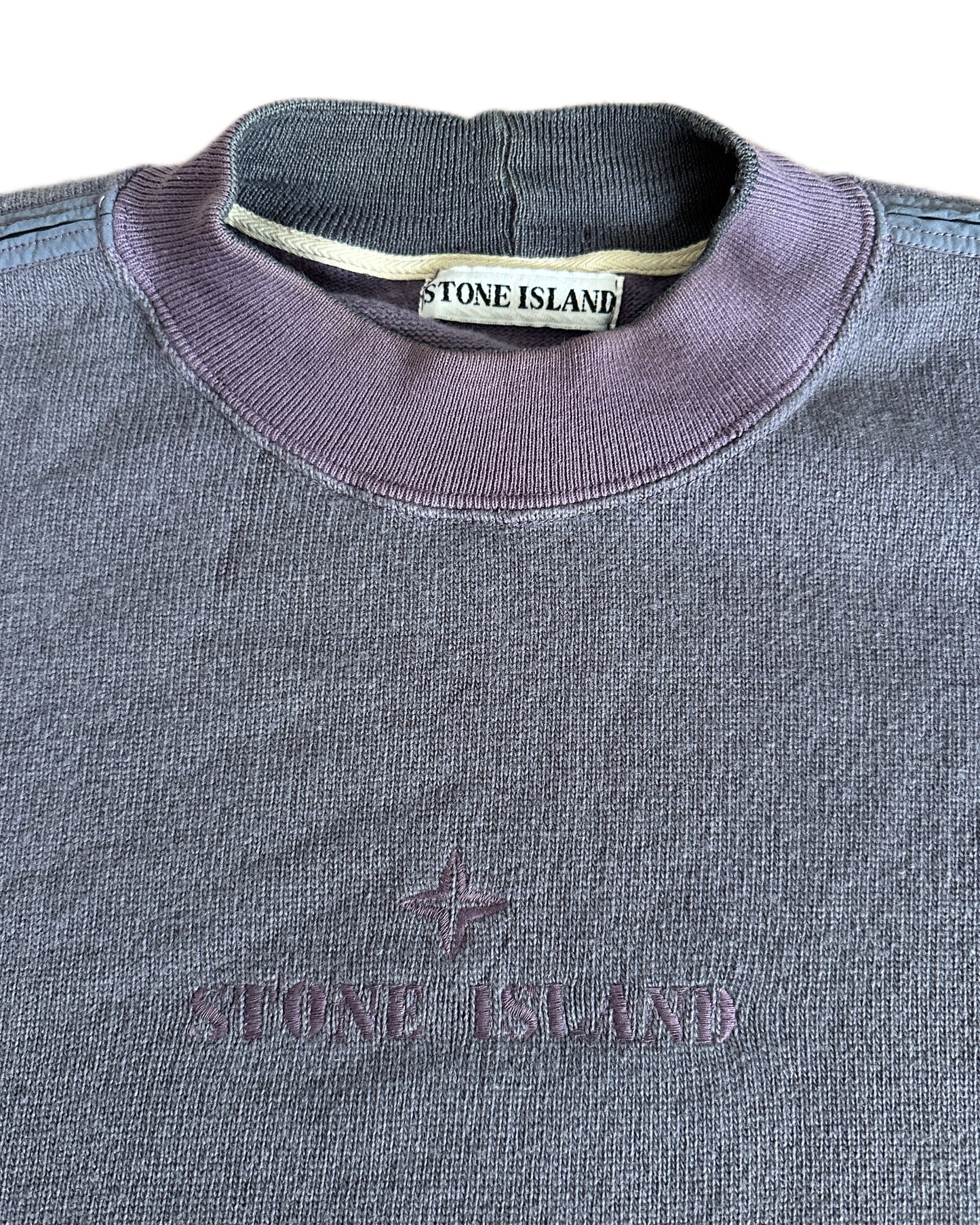 Stone Island 1988 Purple Wool Mix Knit Sweatshirt - L - Made in Italy