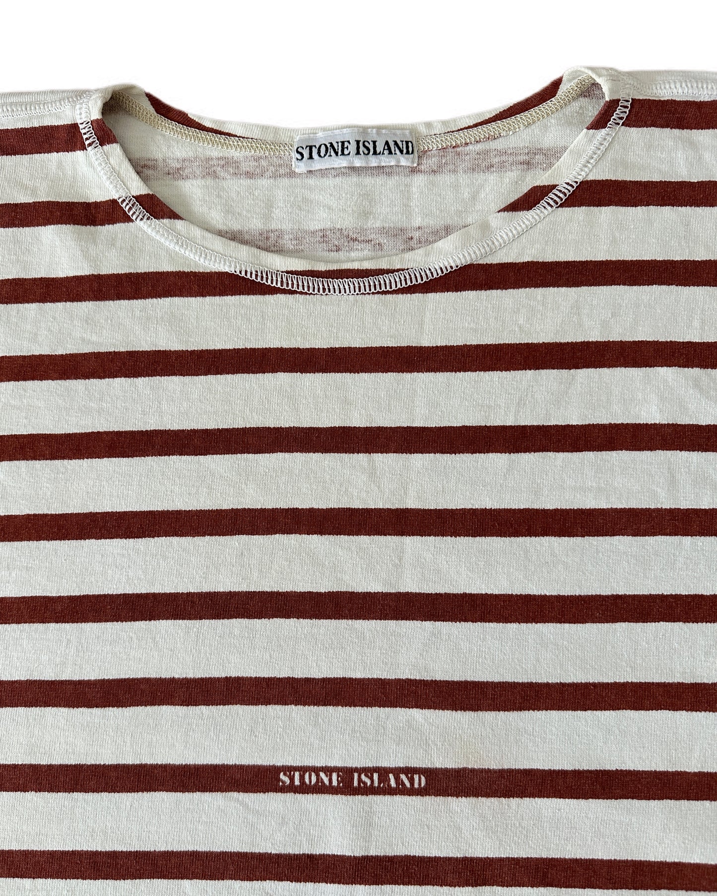 Stone Island 1989 Japan Release Striped Cotton T-Shirt - L - Made in Italy
