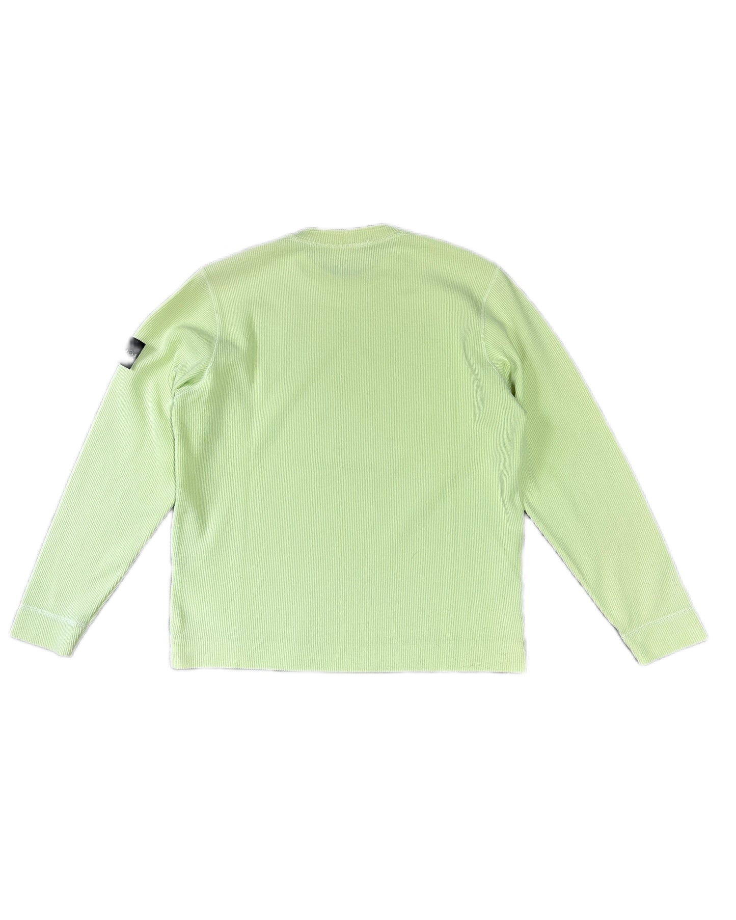 Stone Island Lemon Ribbed Cotton Sweatshirt - L