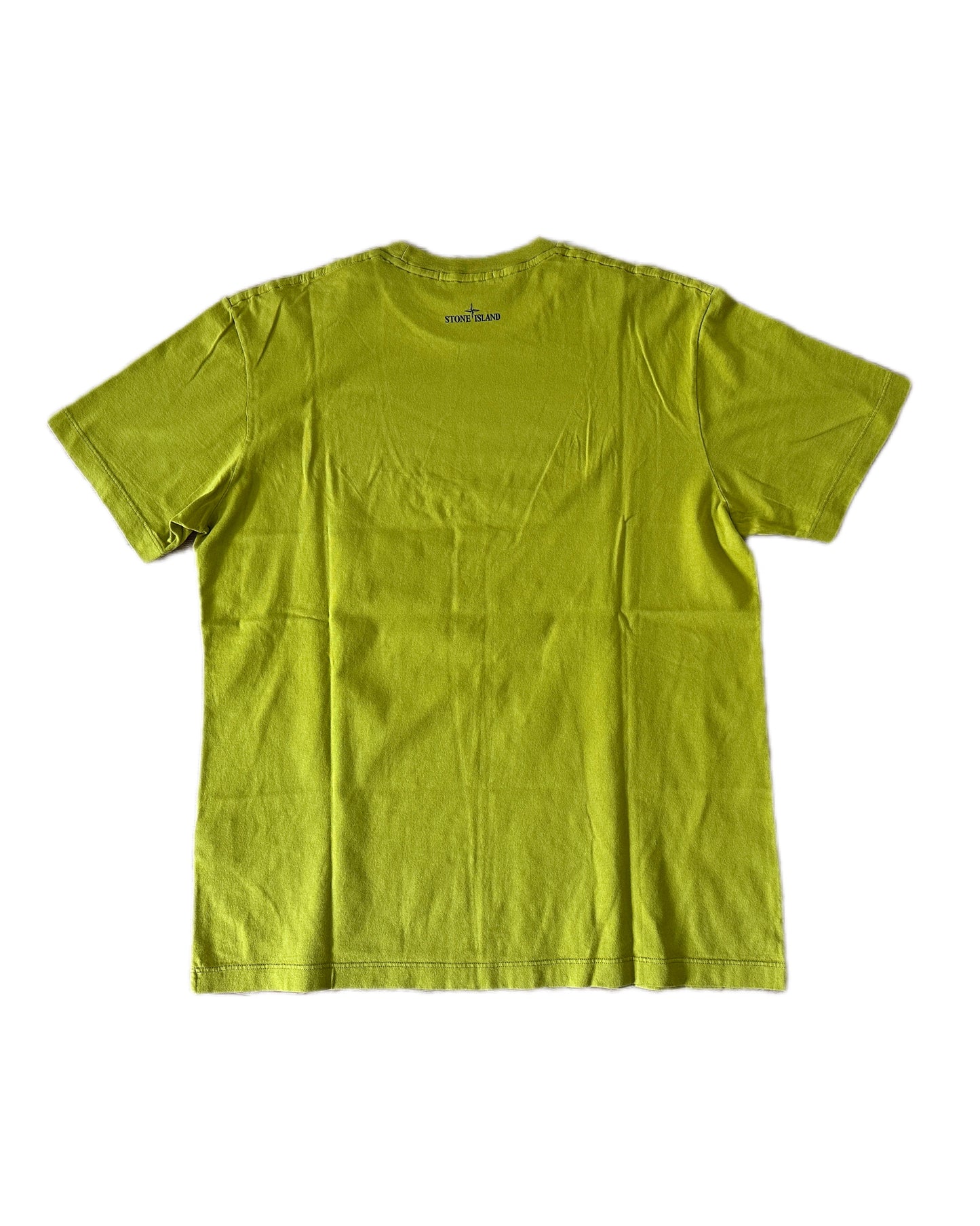 Stone Island 2011 Logo Print Mustard T-Shirt - XXL - Made in Italy
