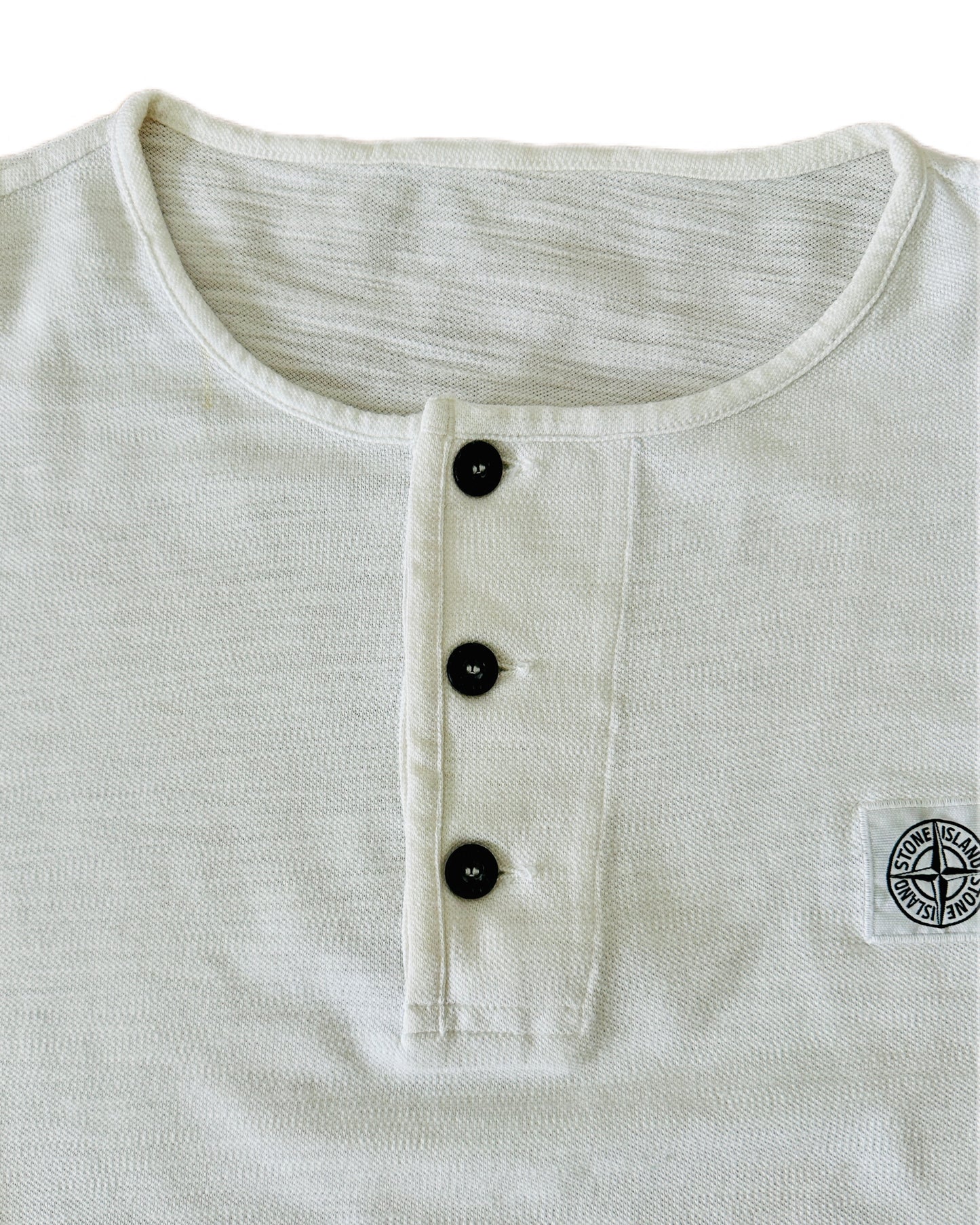 Stone Island White Patch Program Henley T- Shirt - L