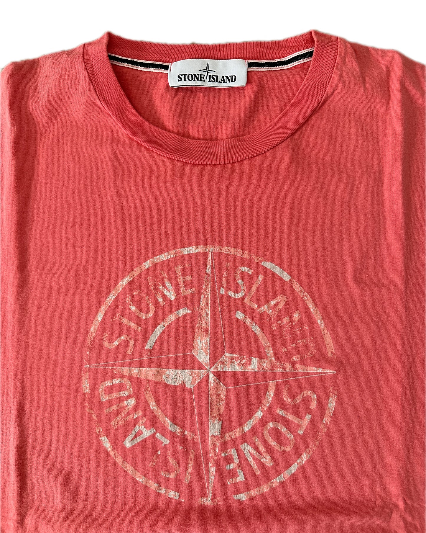 Stone Island 2017 Coral Logo Print T-Shirt - XL