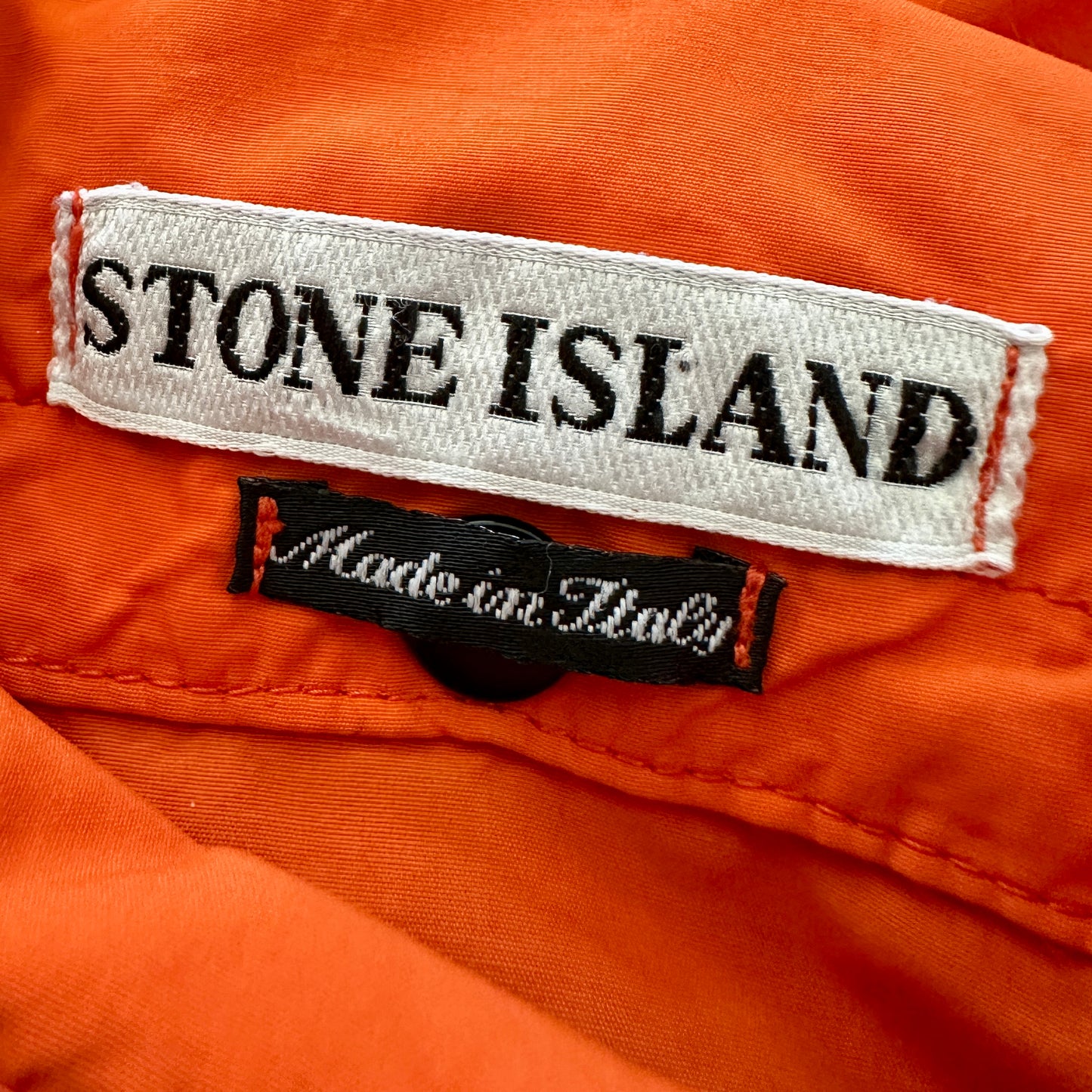 Stone Island 1998 Orange Soft Shell Windbreaker Jacket - L - Made in Italy