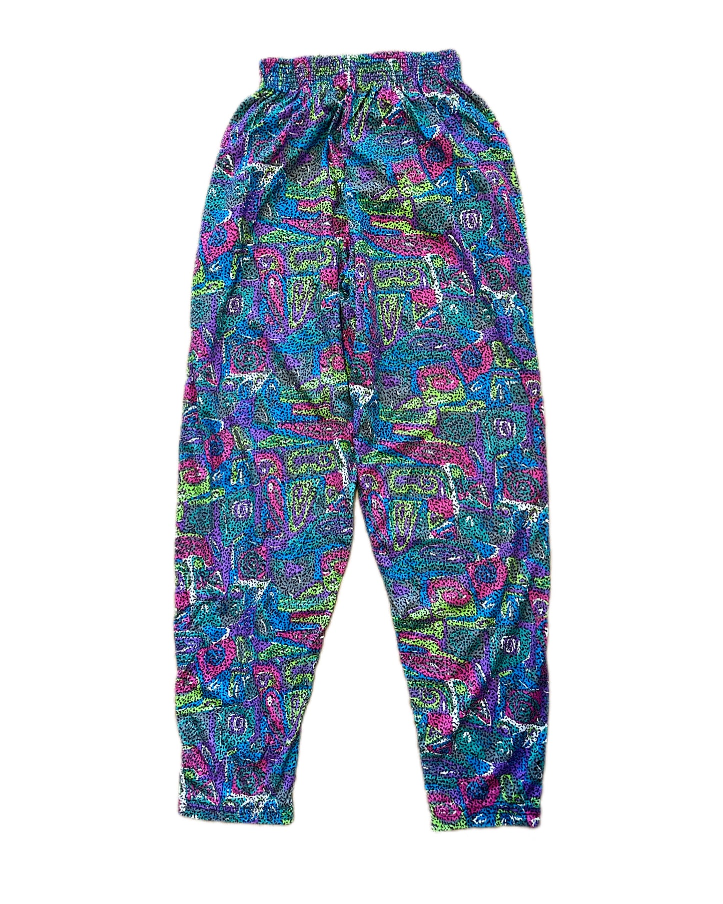 Firebird California USA Vintage 90s Bodybuilding Pants - Vibrant Swirly Pattern - XL