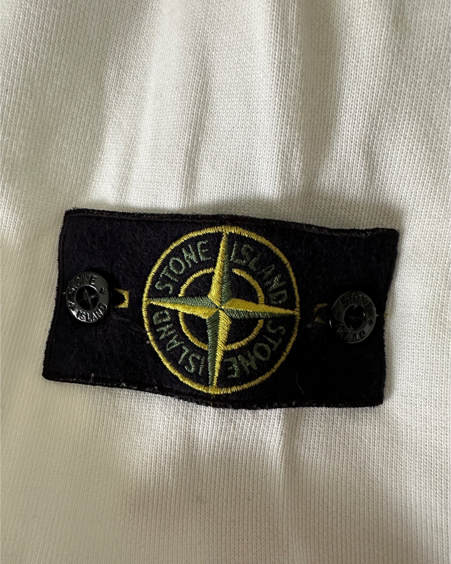 Stone Island 2009 White Hooded Sweatshirt - L - Made in Portugal