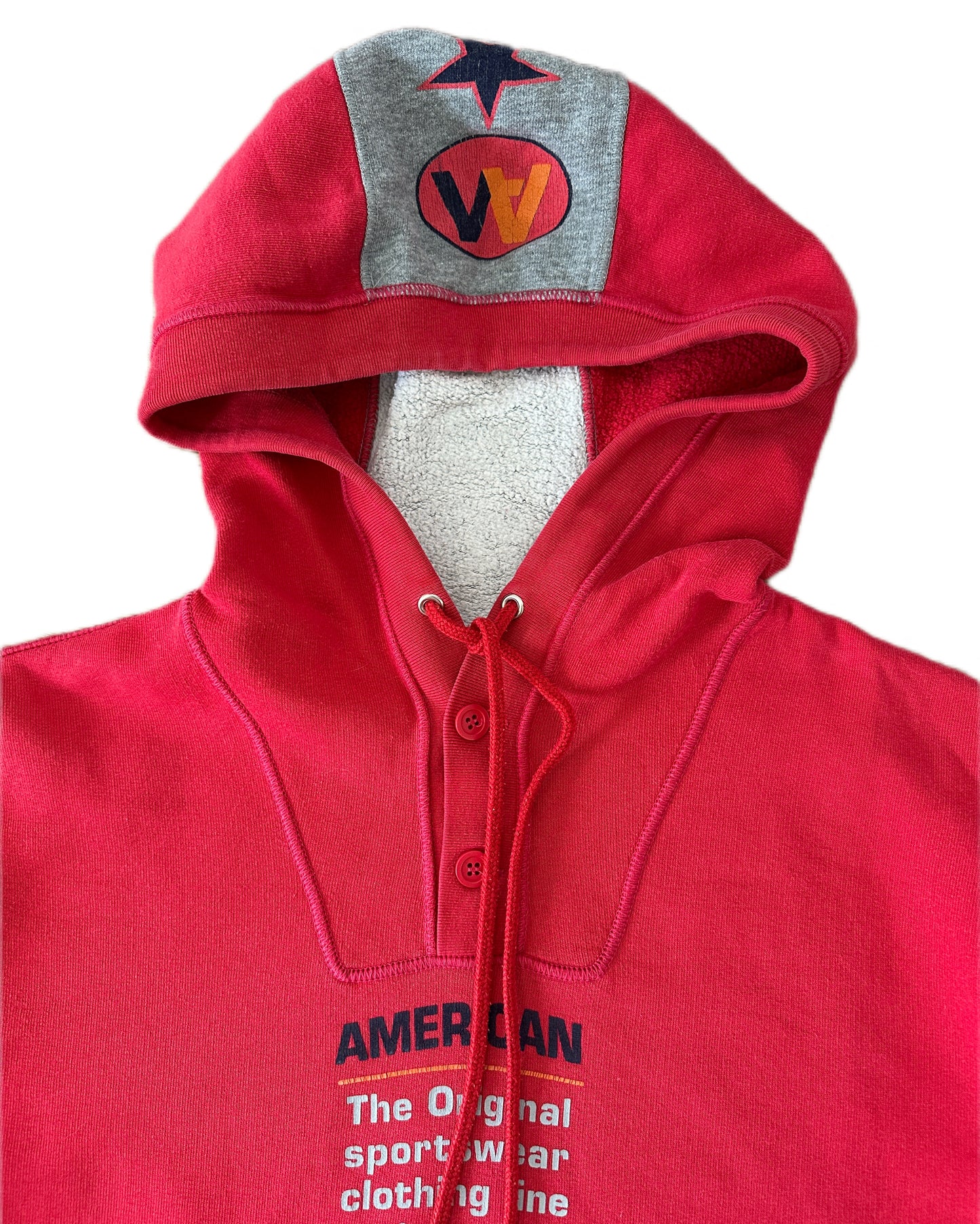American System 1986 Vintage Hooded Sweatshirt - M - Made in Italy