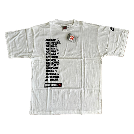 Nike 1988 Vintage Just Burn It  Sample T-Shirt - White - L - Made in Portugal
