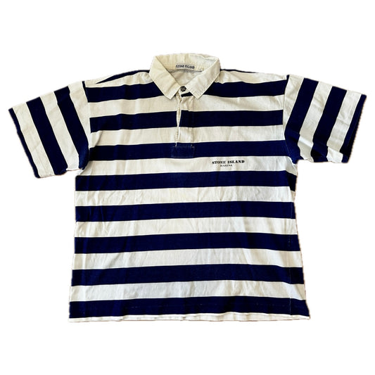 Stone Island Marina 80s Vintage Stripes Polo Shirt - L - Made in Italy