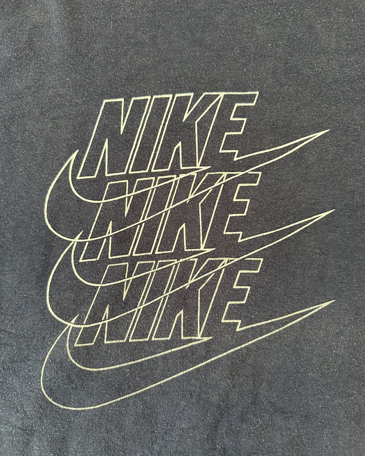 Nike 80s Vintage Echo Logo T-Shirt - L - Made in Portugal