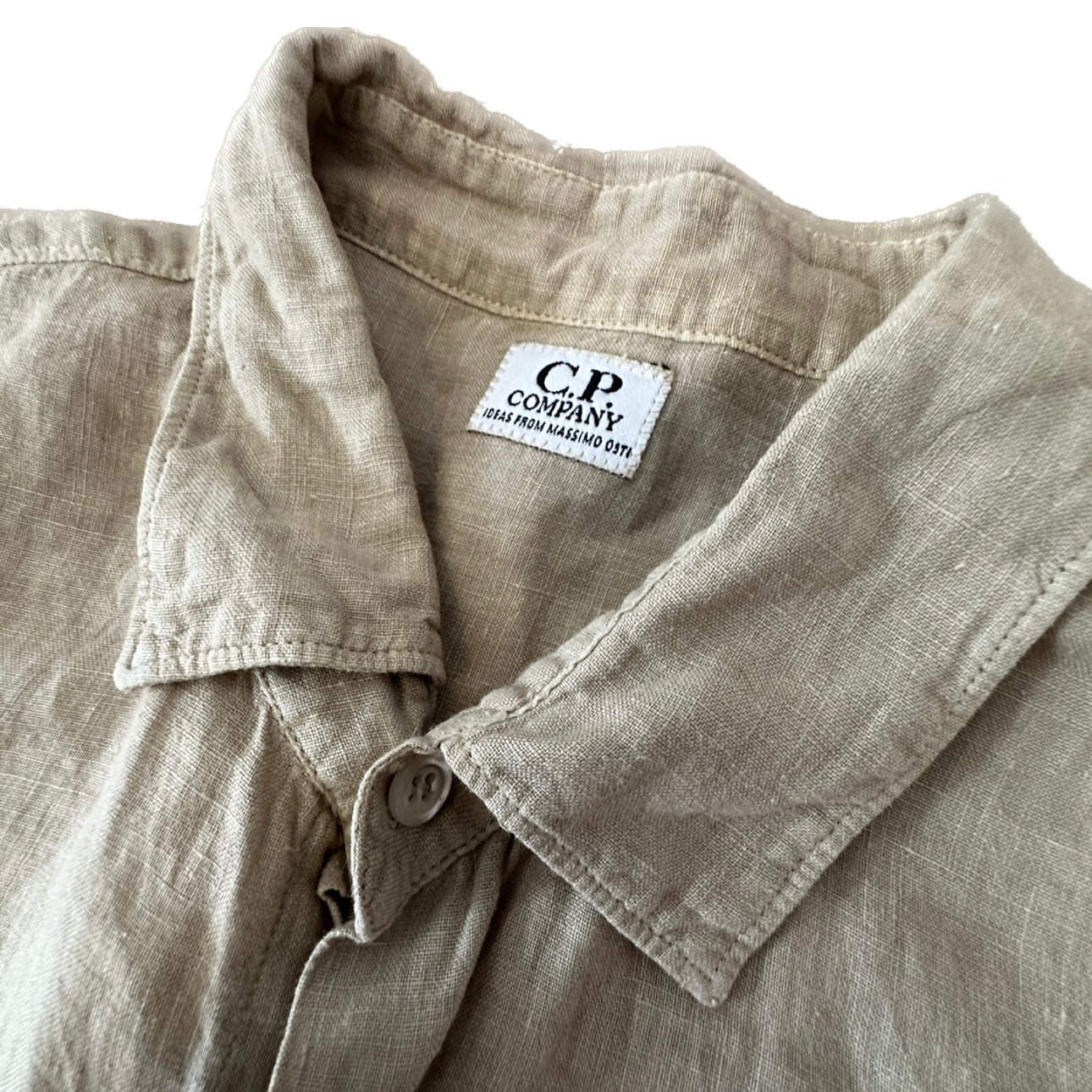 C.P. Company 80s Vintage Linen Shirt - XL - Made in Italy