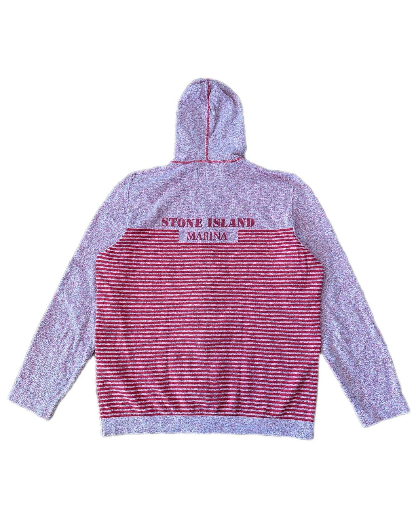 Stone Island Marina 2017 Coral Hooded Zip Fleece Jacket - XL - Made in Italy