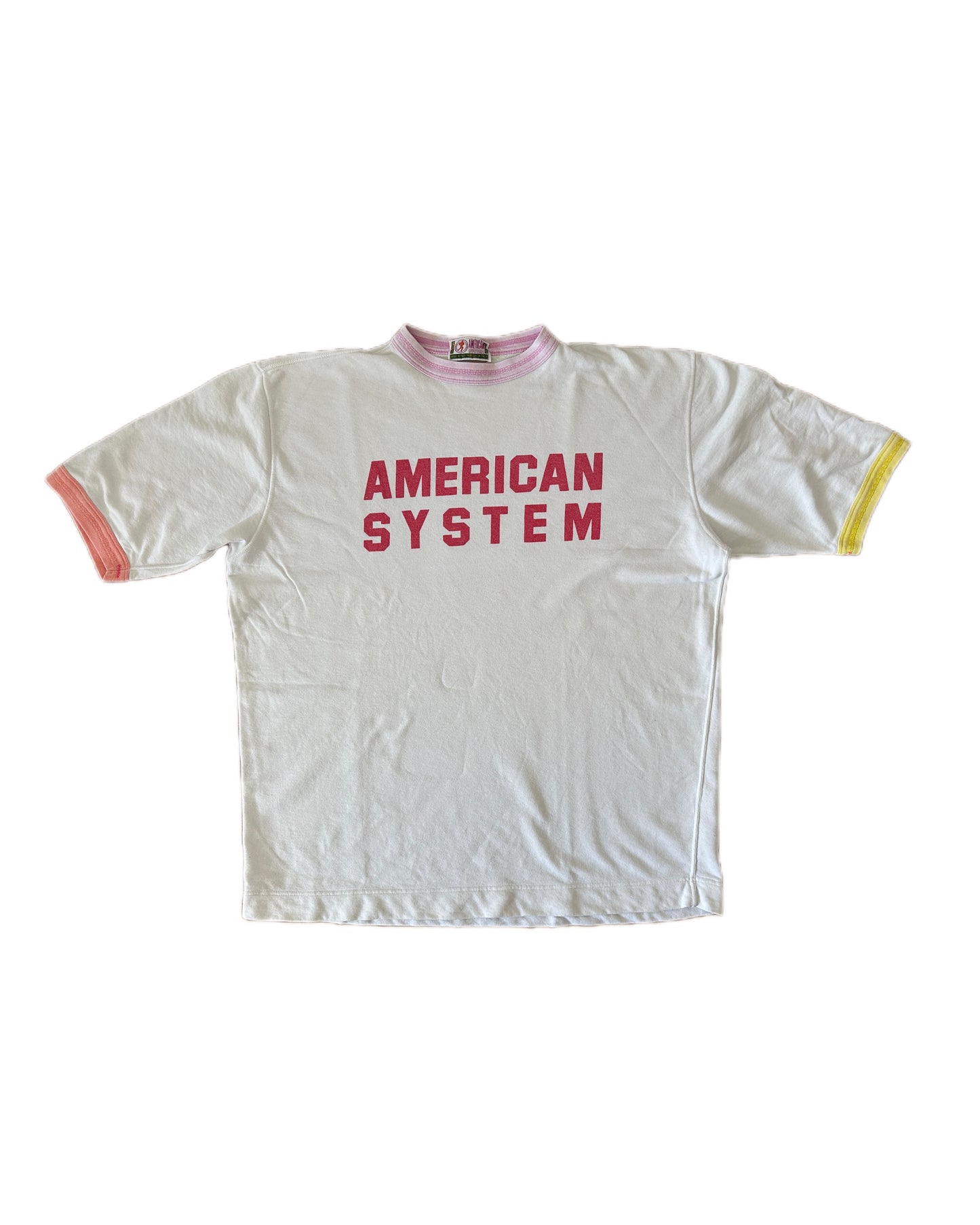 American System 1987 Vintage Short Sleeve Sweatshirt - XXL - Made in Italy