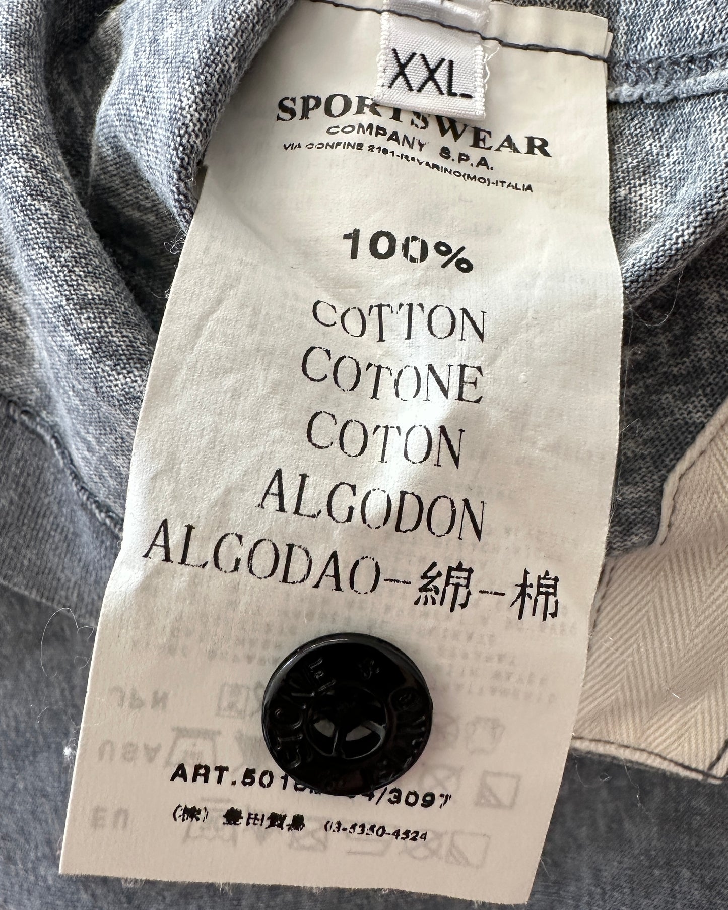 Stone Island 2009 Cotton Placcata Polo Shirt - XXL