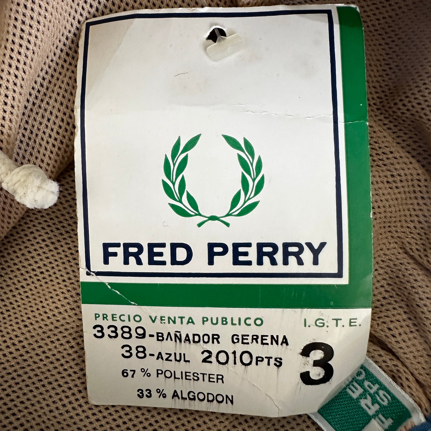 Fred Perry 80s Vintage Kids Azzuro Shorts - 3 / XS - Made in Spain