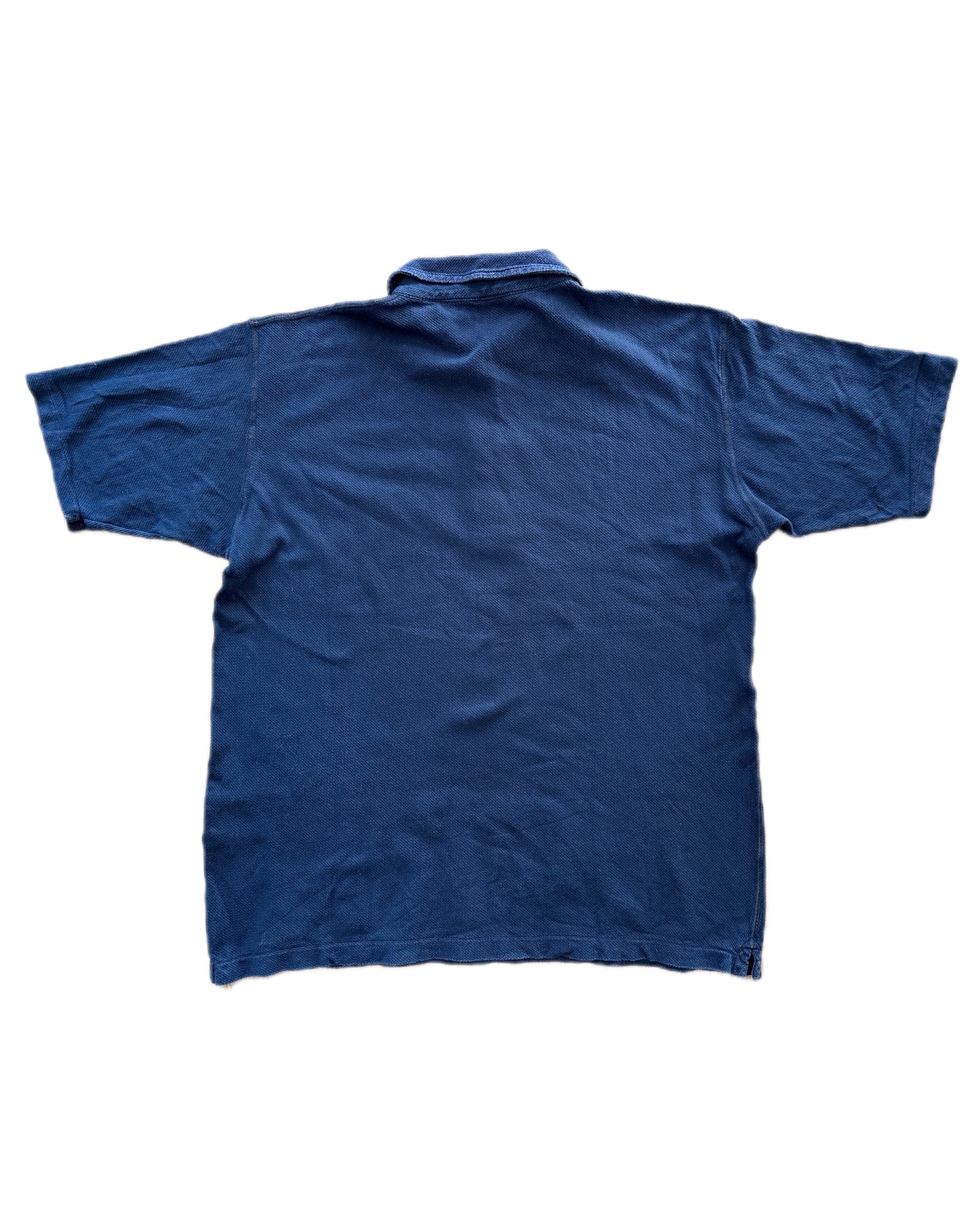 Stone Island 1998 Vintage Navy Pique Polo Shirt - XL - Made in Italy