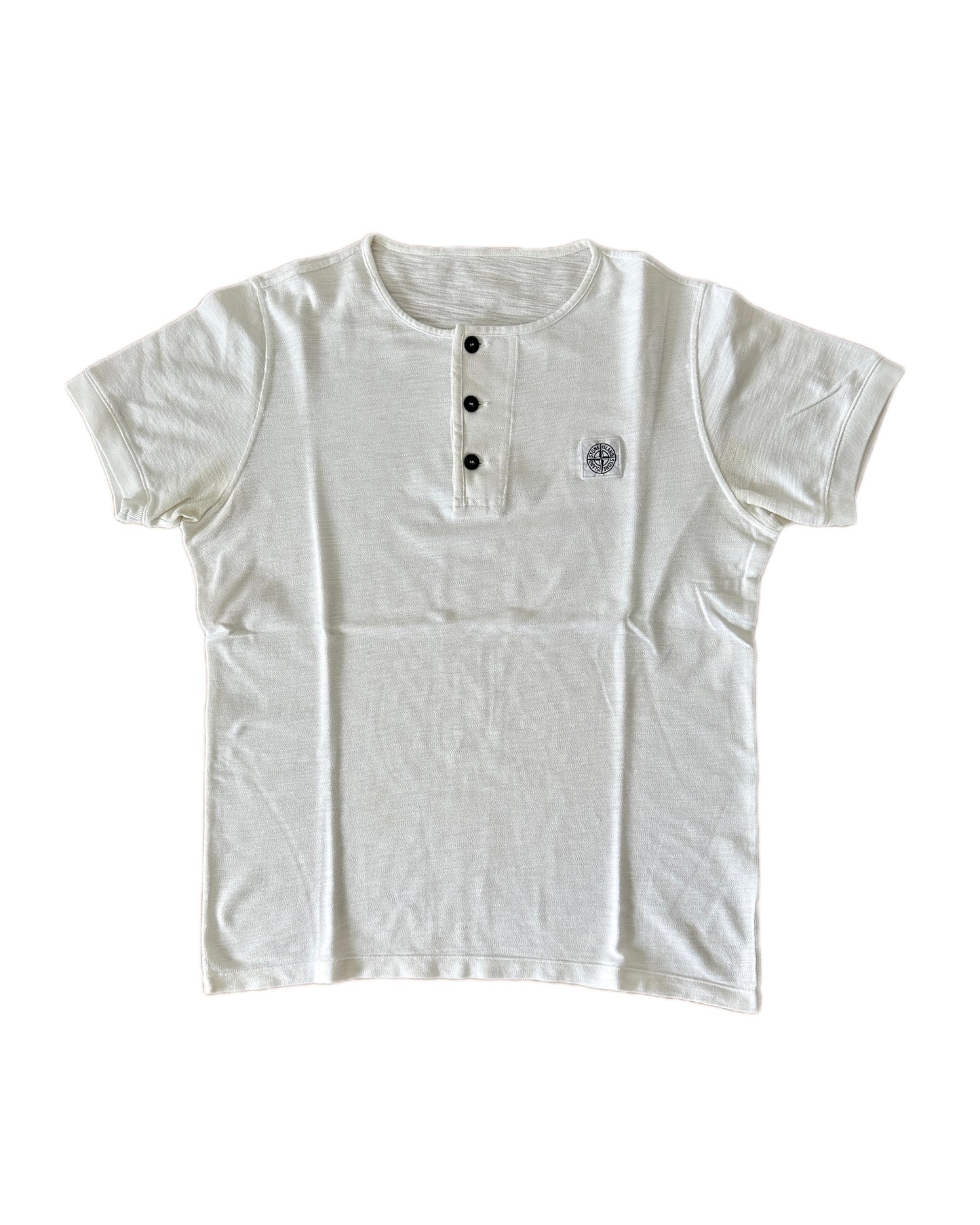 Stone Island White Patch Program Henley T- Shirt - L