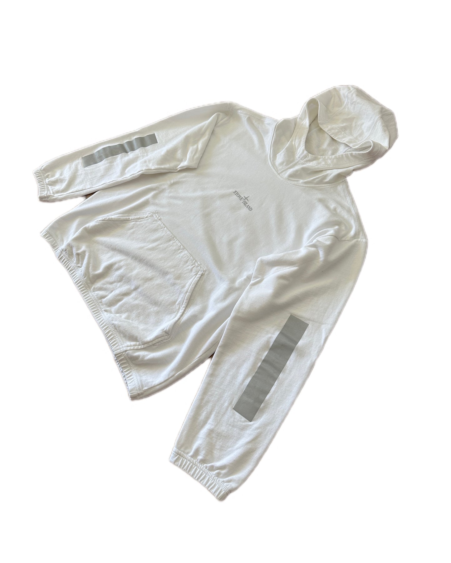 Stone Island 2018 Reflective Panel Hooded Sweatshirt - L