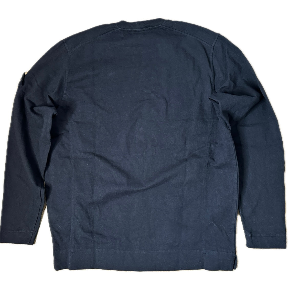 Stone Island 2023 Ghost Piece Organic Cotton Black Crewneck Sweatshirt - XXL