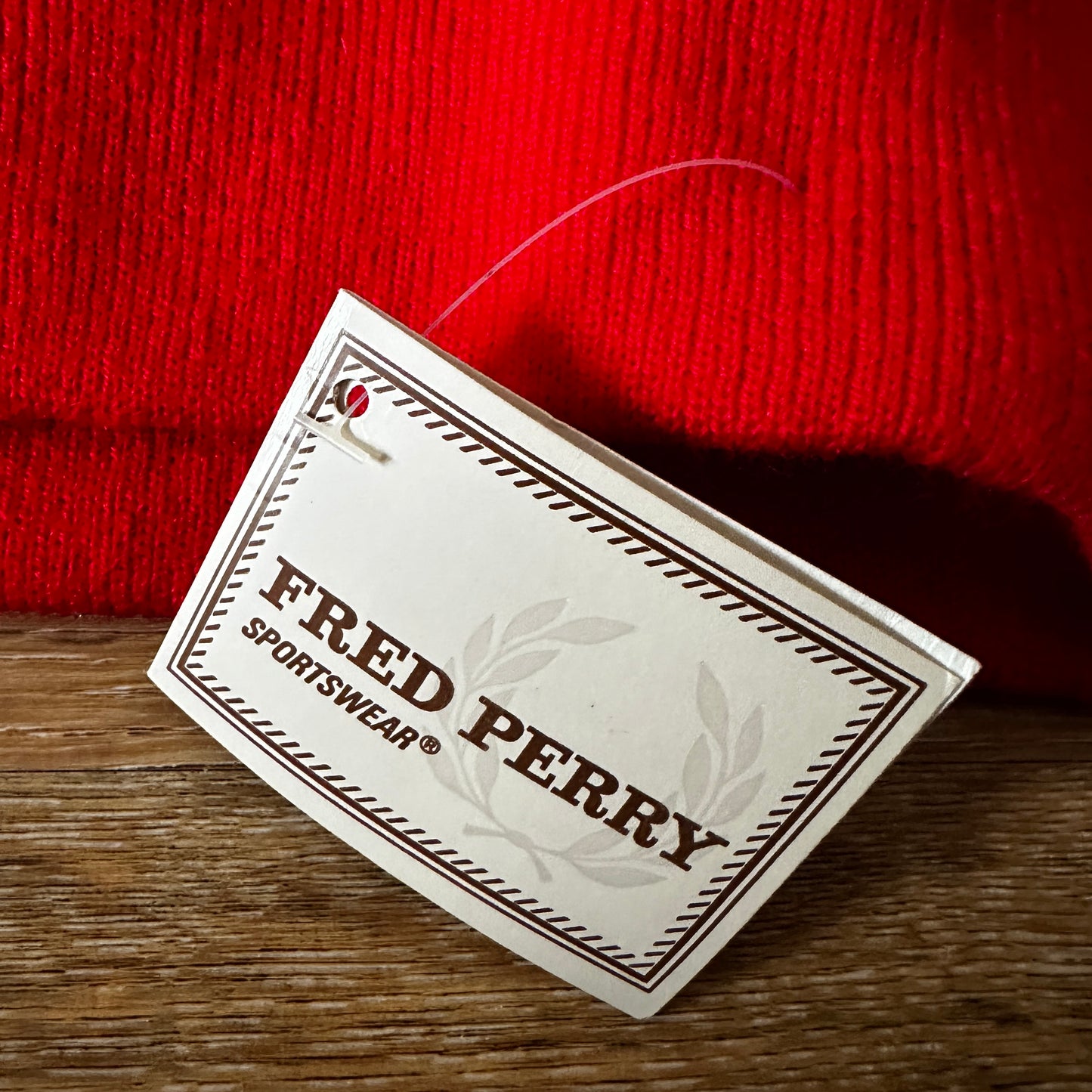 Fred Perry Vintage 80s Red Cardigan - Deadstock - 8 / XXL - Made in Spain
