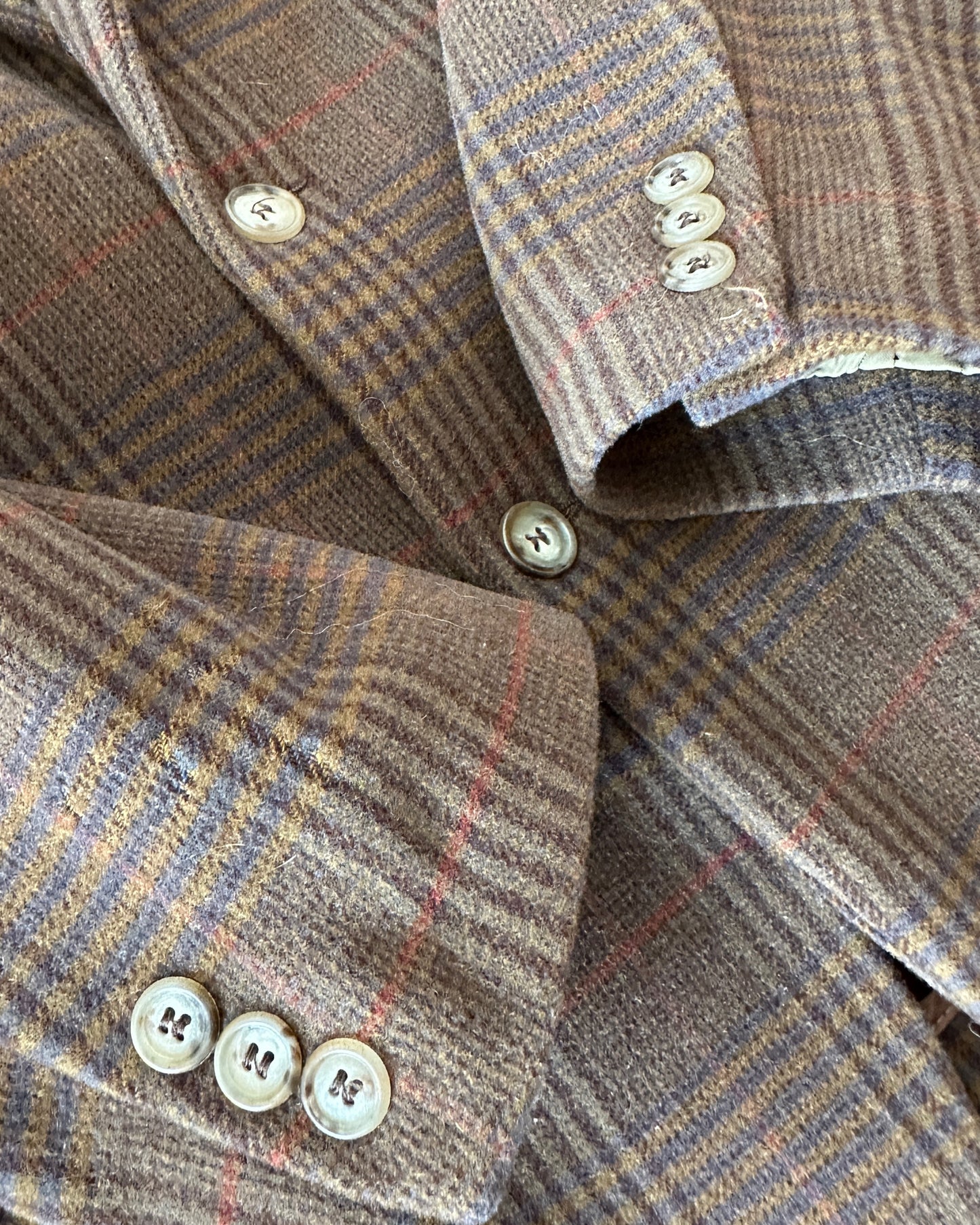 Boneville 80s Vintage Plaid Wool Blazer 50 / M - Made in Italy