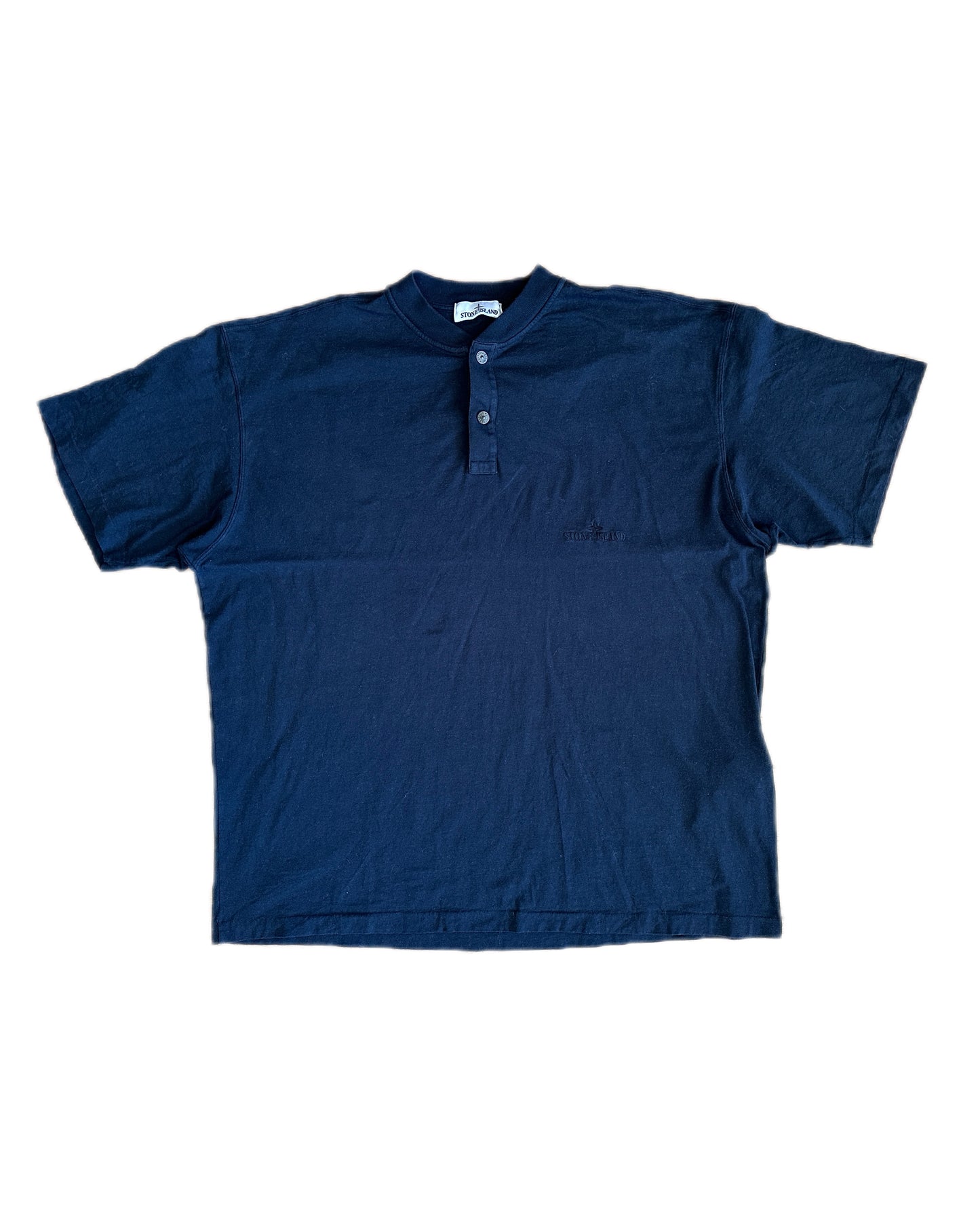 Stone Island 2024 Fissato Treatment Organic Cotton Henley T-Shirt - XXL - Made in Italy