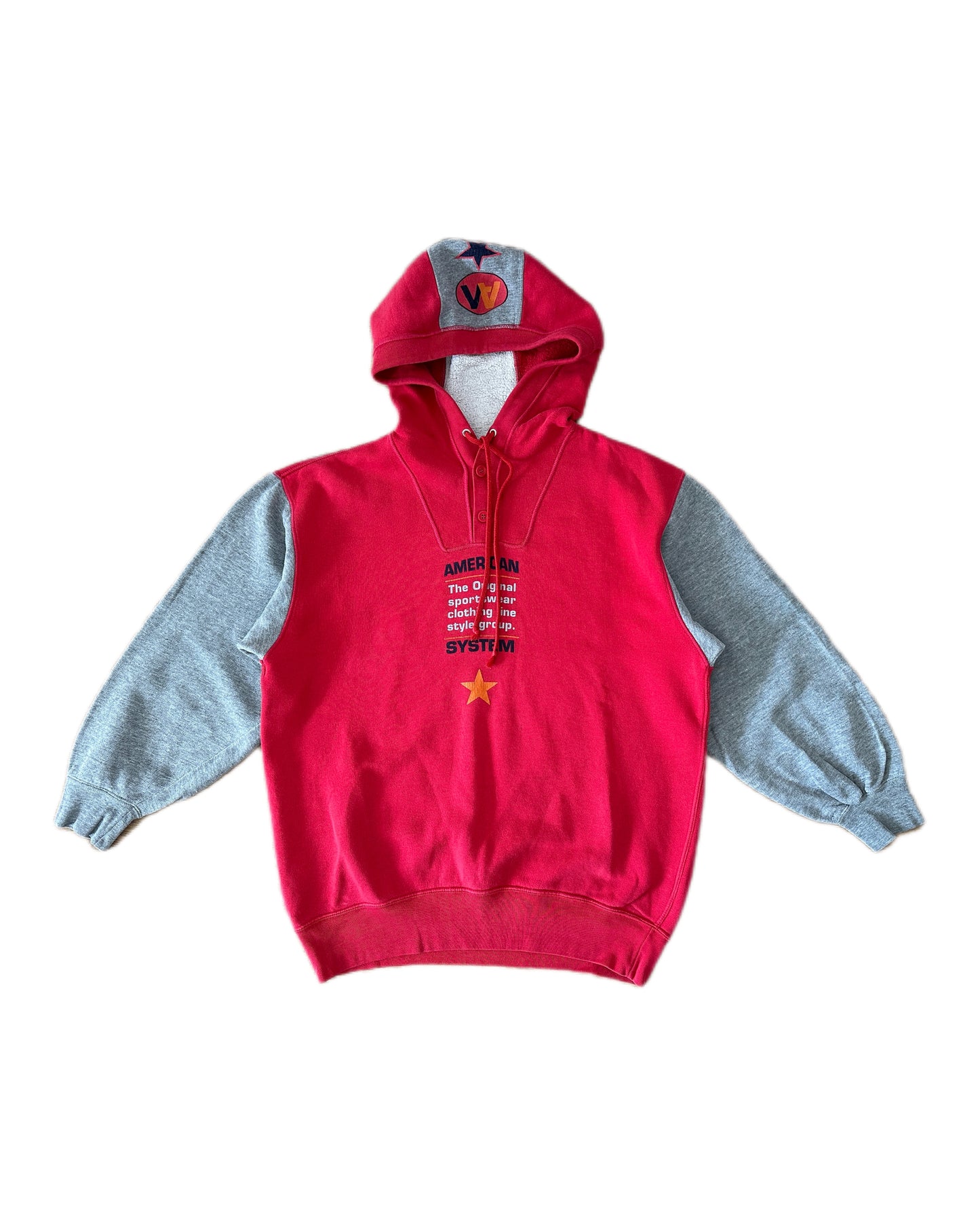 American System 1986 Vintage Hooded Sweatshirt - M - Made in Italy