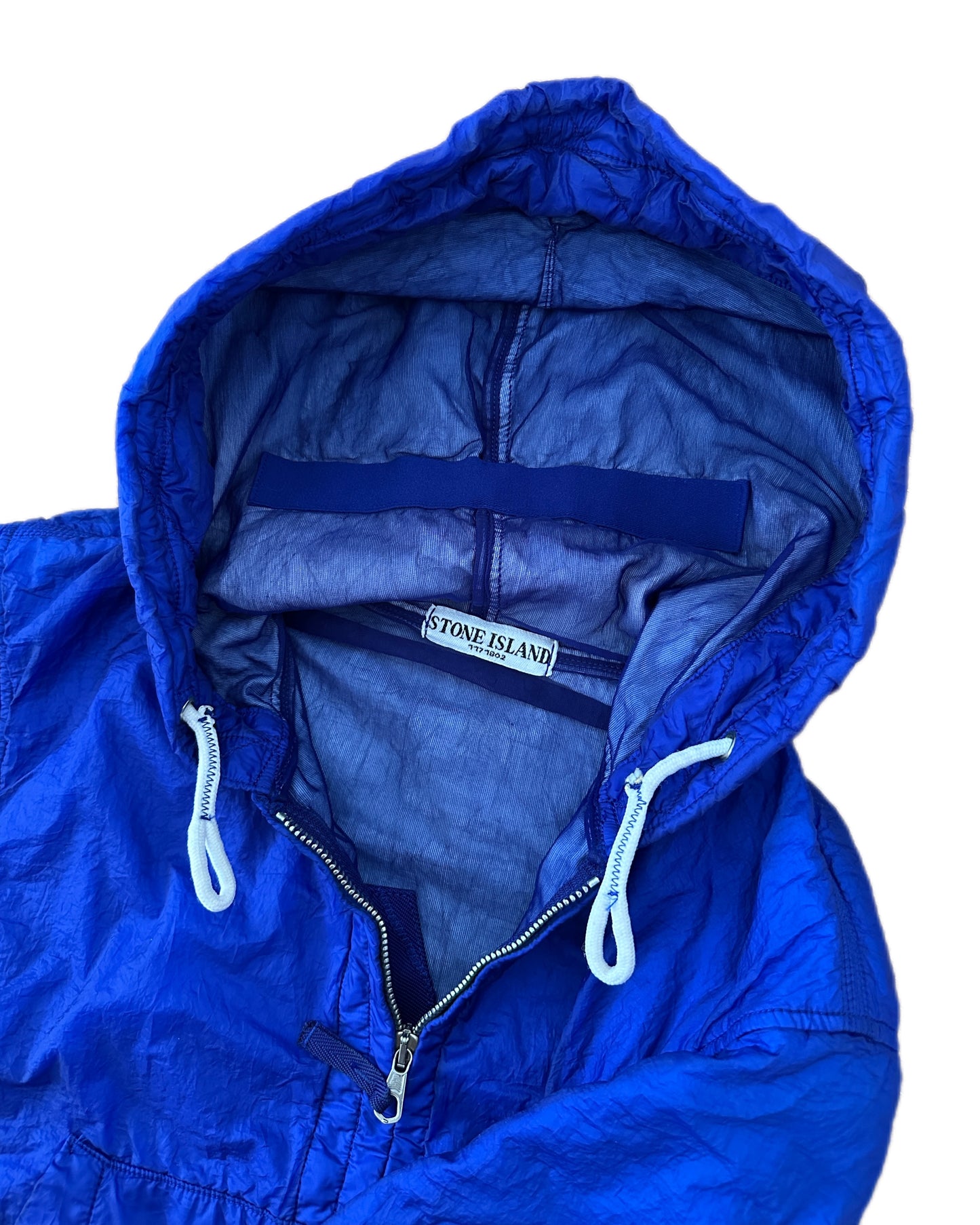 Stone Island 2008 Mesh Badge Hooded Nylon Tyvek Jacket - L (fits M)