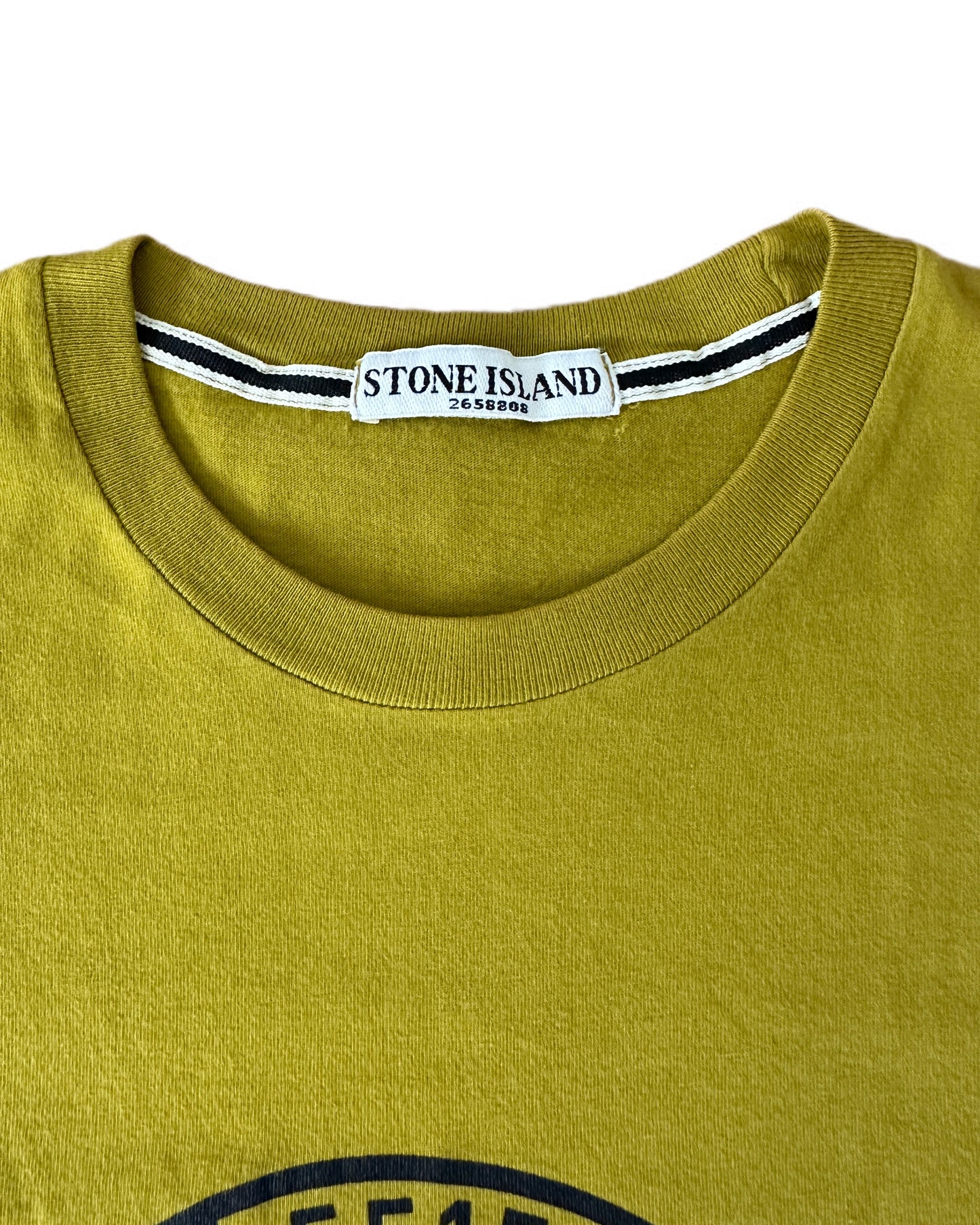 Stone Island 2011 Logo Print Mustard T-Shirt - XXL - Made in Italy