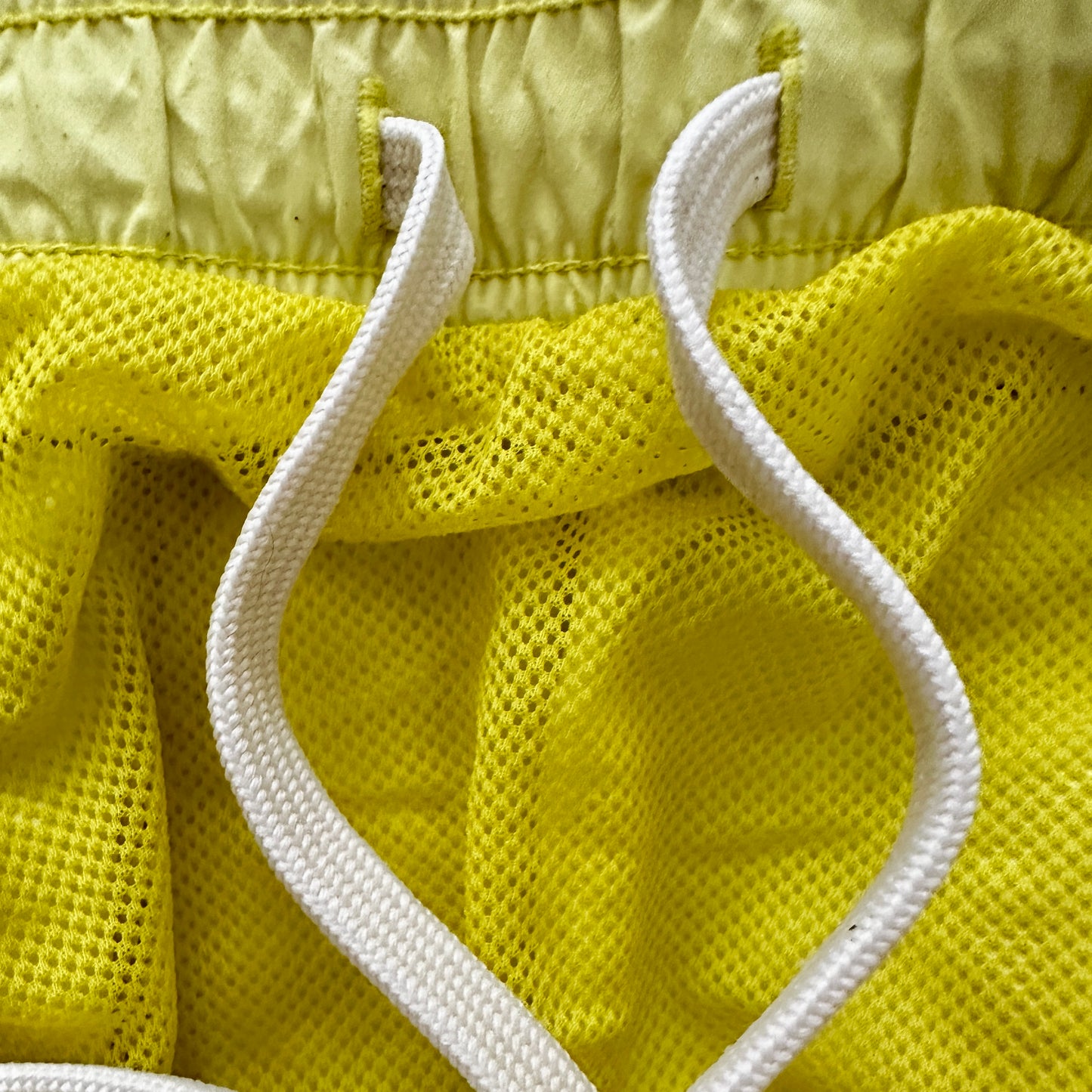 Stone Island 2019 Box Logo Swim Shorts - Lemon - M