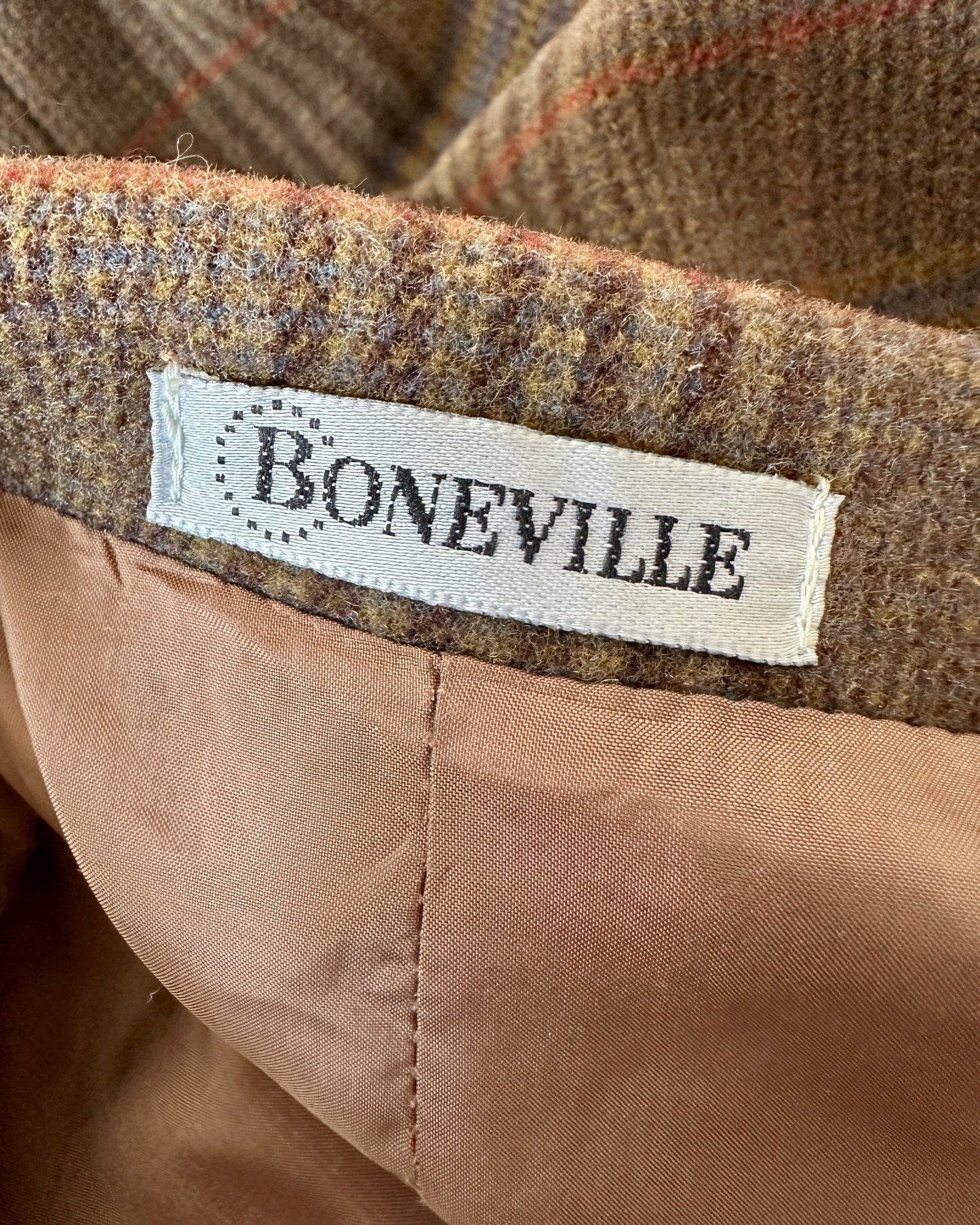 Boneville 80s Vintage Plaid Wool Blazer 50 / M - Made in Italy