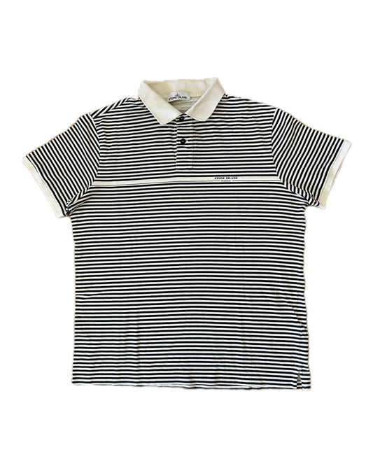 Stone Island Marina 2017 Navy/White Polo Shirt - XXL