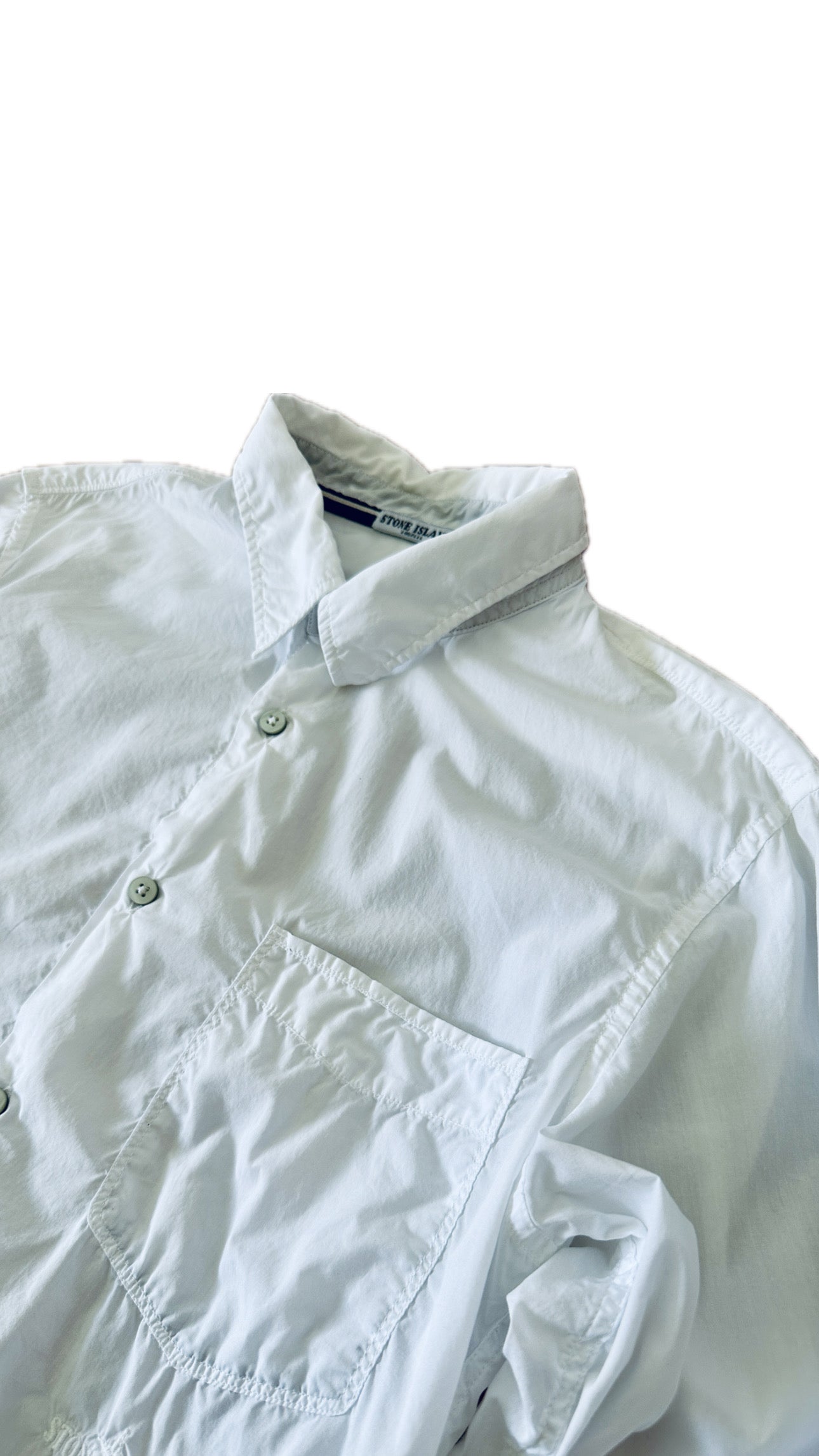Stone Island 2008 White Button Down Shirt - L - Made in Italy