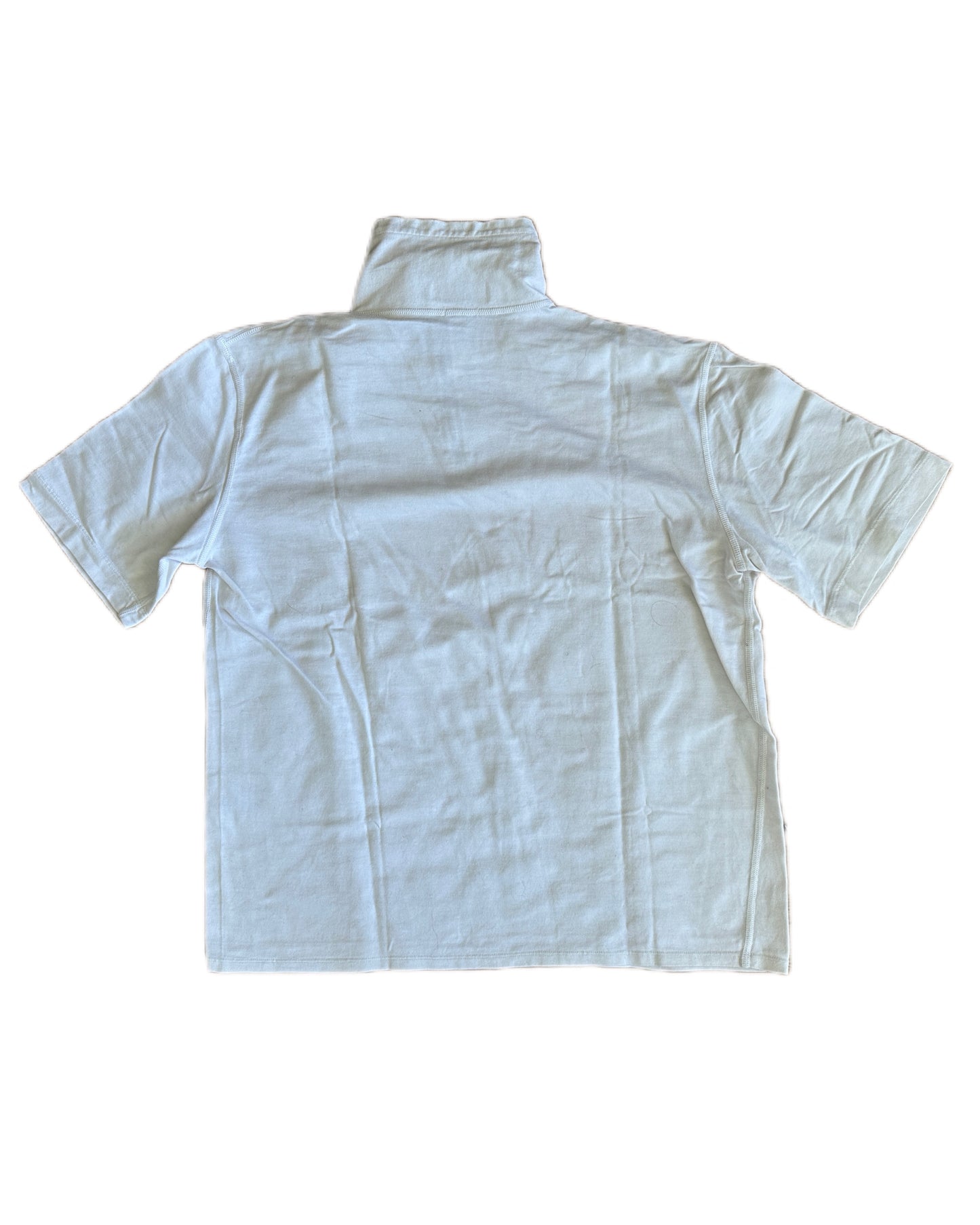 Stone Island 2000 Vintage White Quarter Zip Shirt - M - Made in Italy