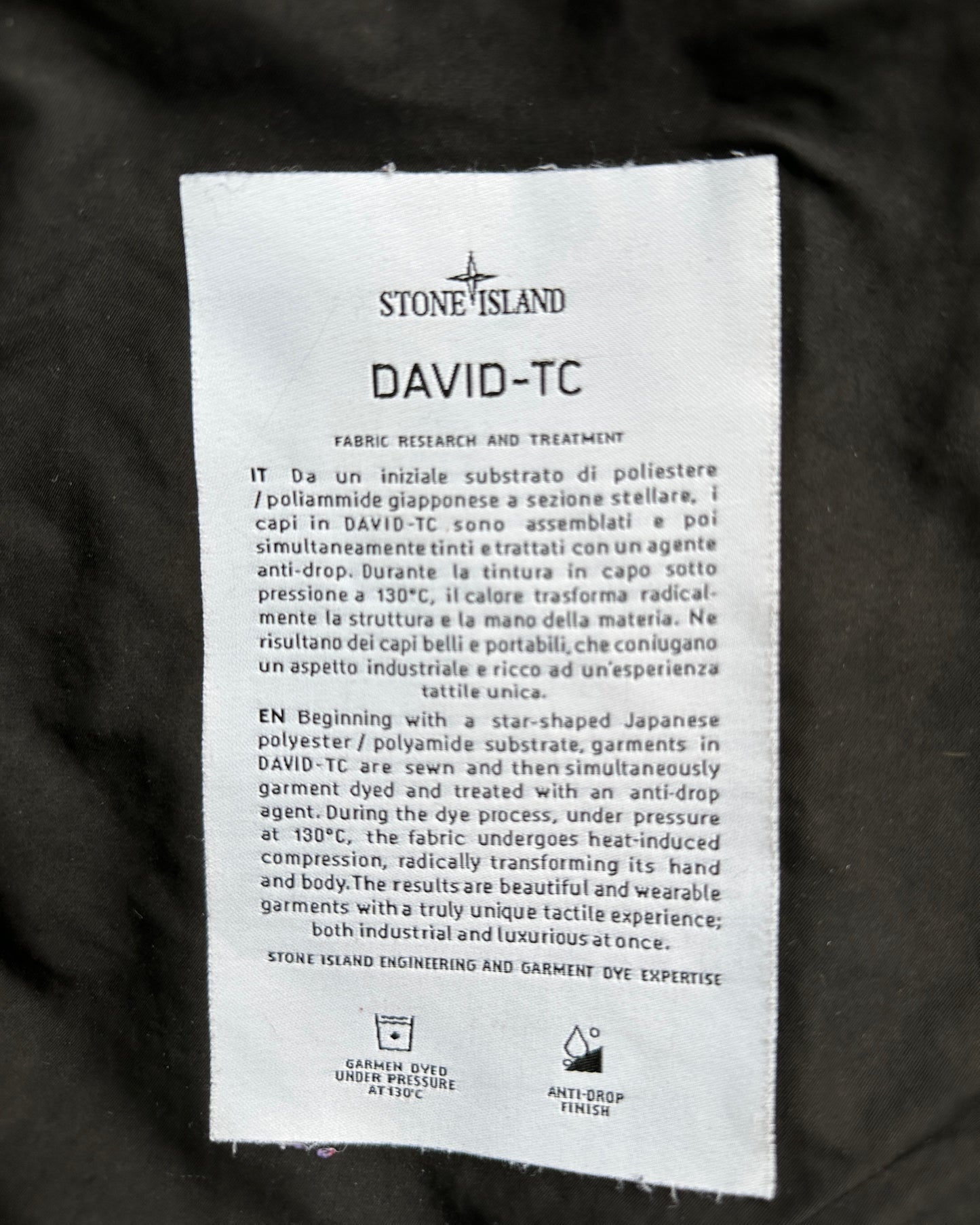 Stone Island 2012 David-TC Black Jacket - M - Made in Italy
