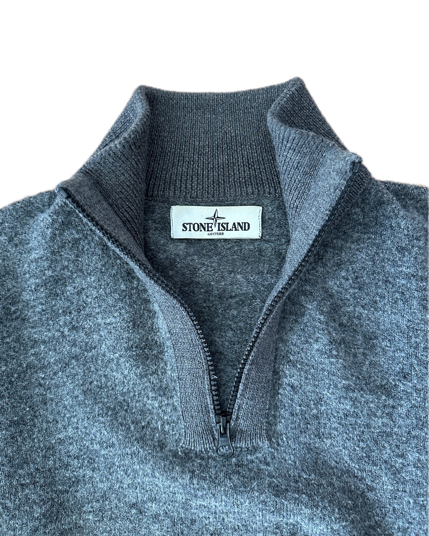 Stone Island 2013 Grey Wool Troyer Sweater - M - Made in Italy