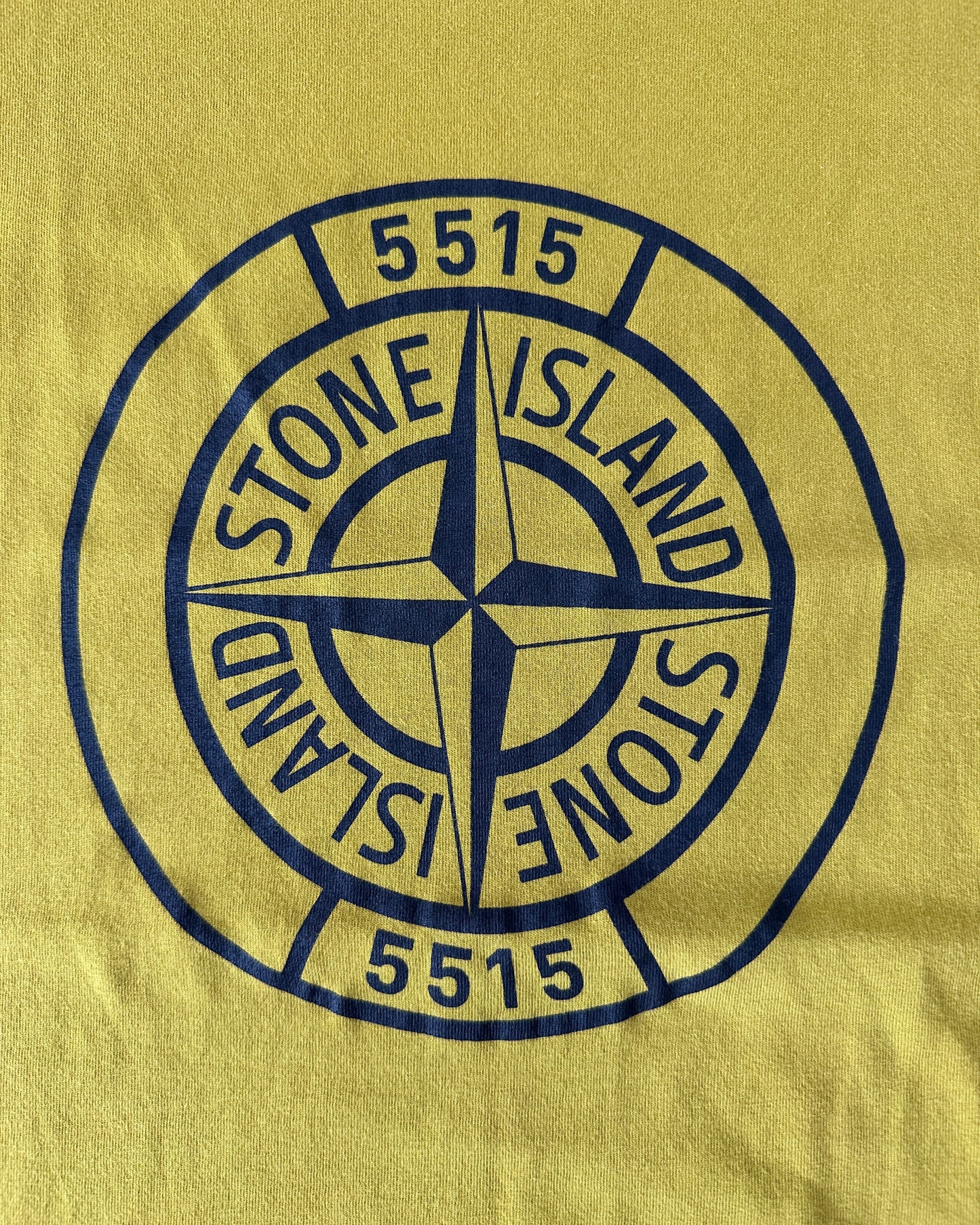 Stone Island 2011 Logo Print Mustard T-Shirt - XXL - Made in Italy