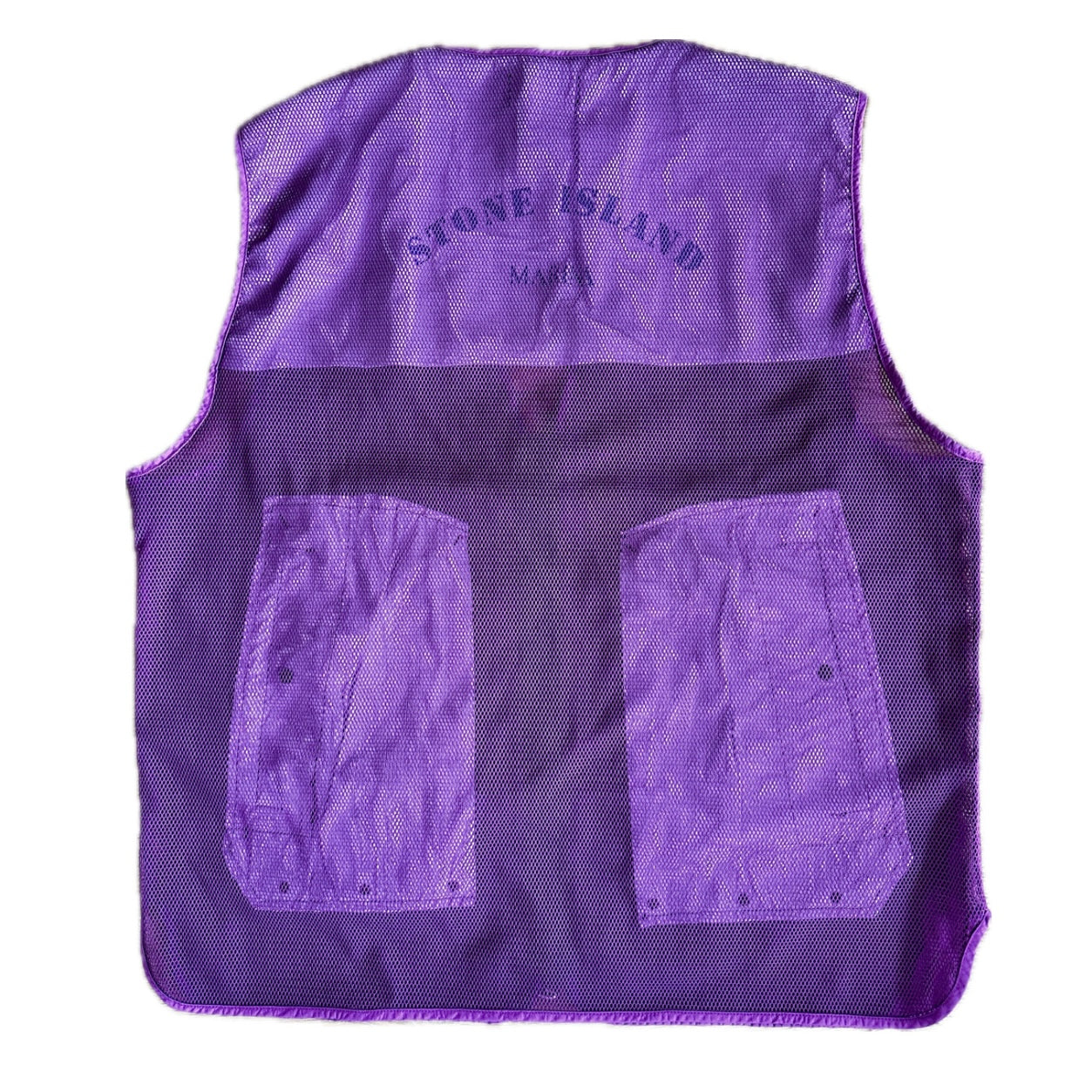 Stone Island Marina 2023 Nylon Mesh Rip Stop Prismatico Vest - Purple / BNWT - XL