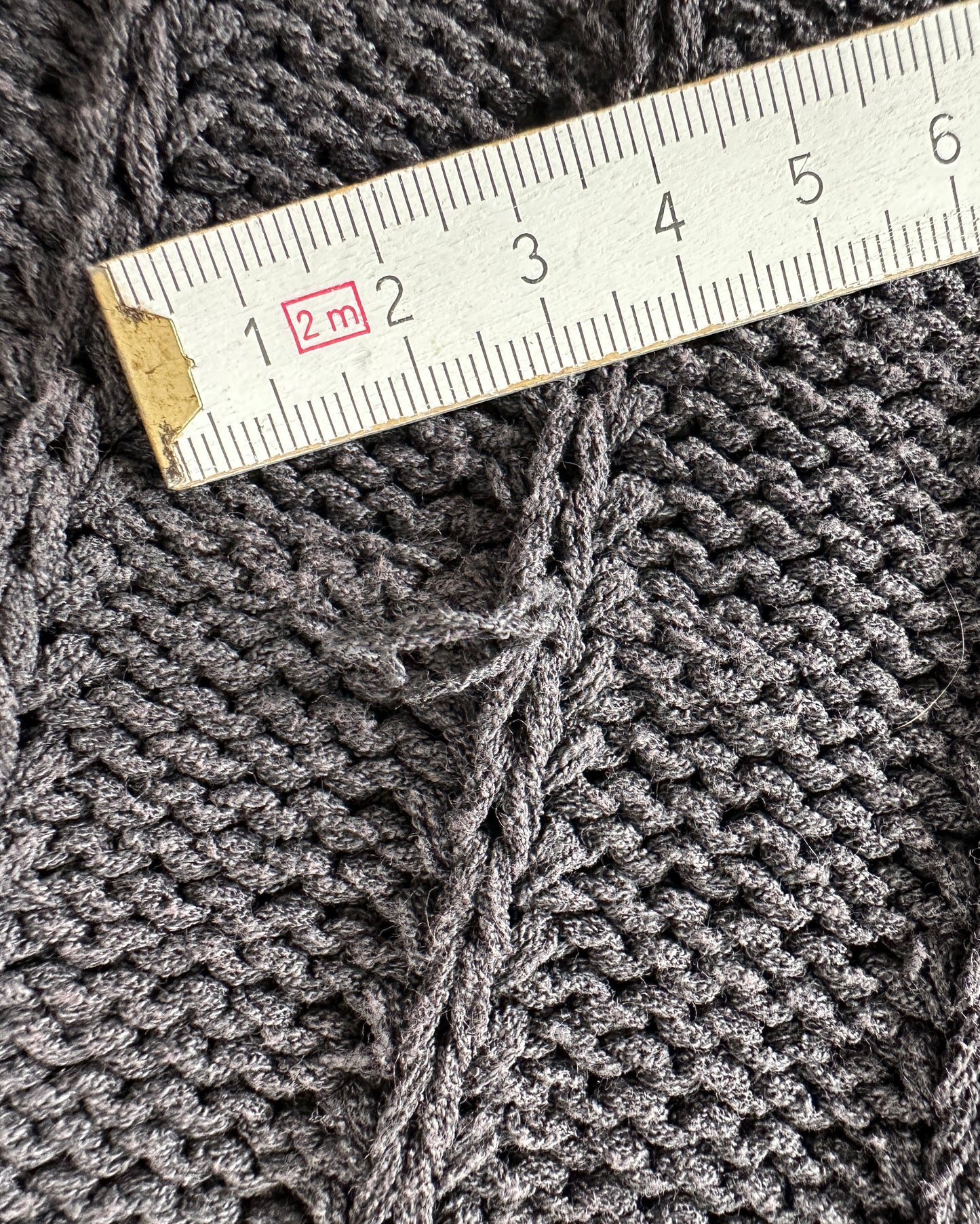 Stone Island 1998 Grey Knit Troyer Sweater - L - Made in Italy