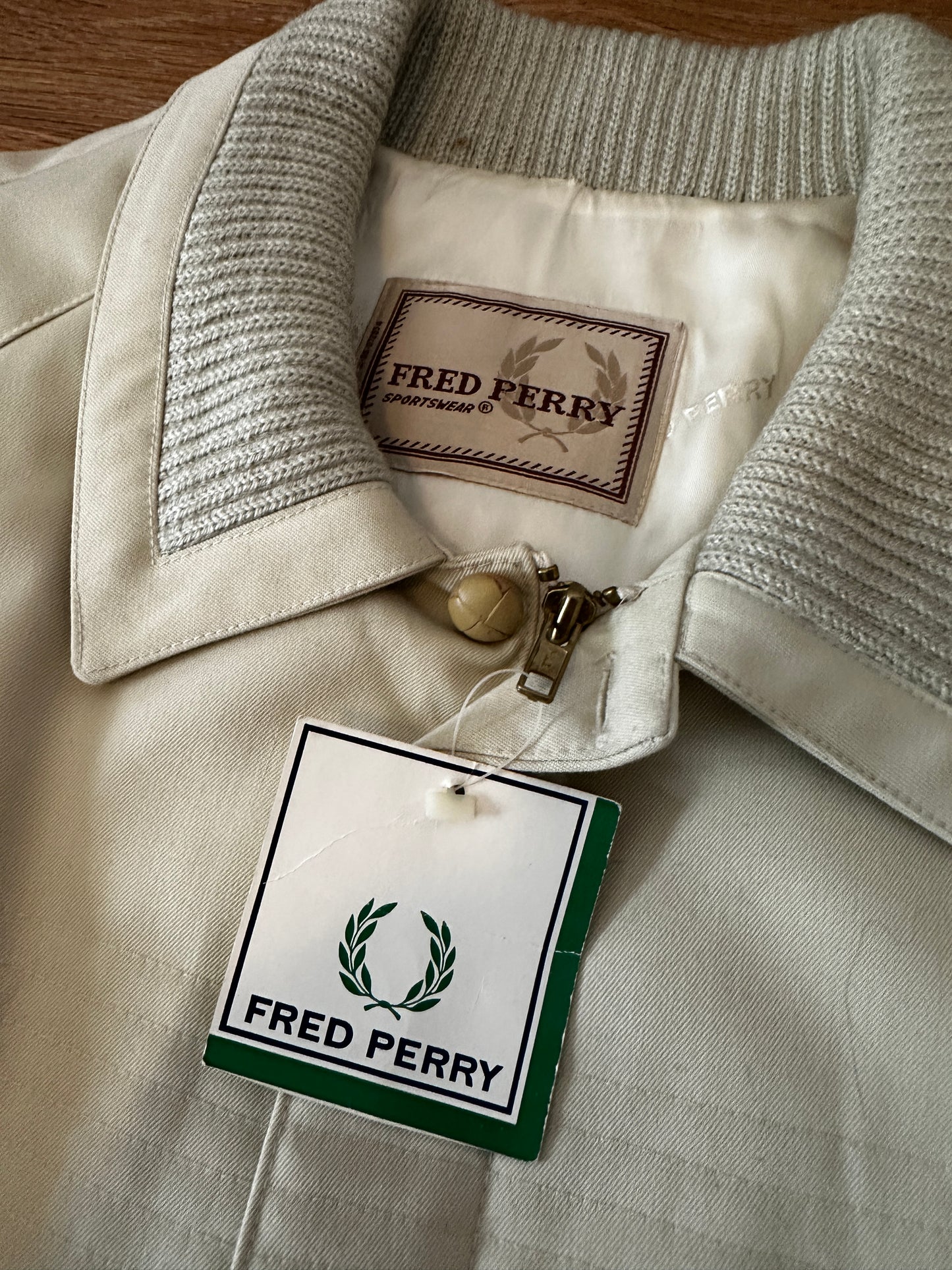 Fred Perry Anorak Brown-beige - Deadstock - 54 / L - Made in Spain