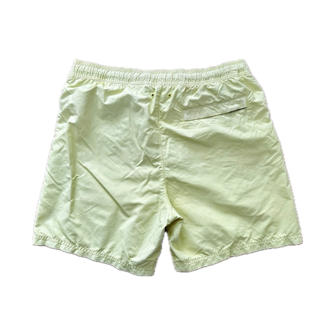 Stone Island 2019 Box Logo Swim Shorts - Lemon - M