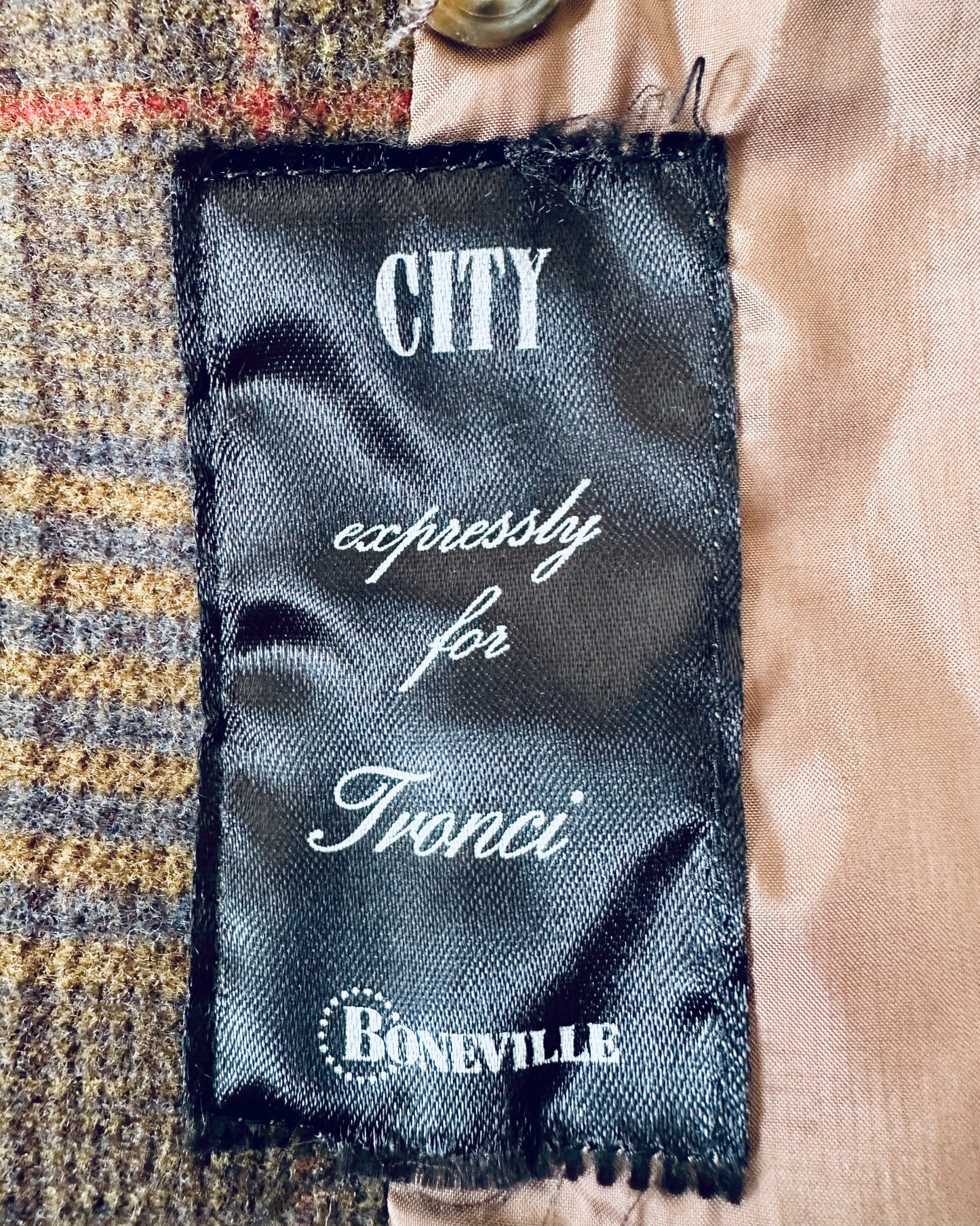 Boneville 80s Vintage Plaid Wool Blazer 50 / M - Made in Italy
