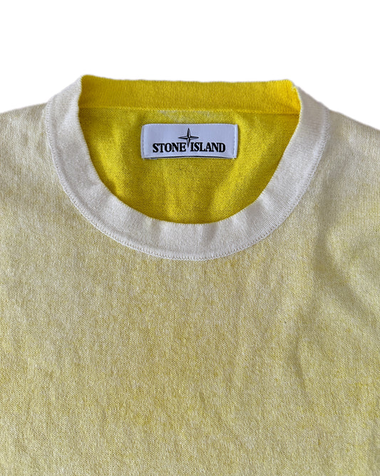 Stone Island 2020 Handsprayed Light Knit Sweatshirt - L - Made in Italy