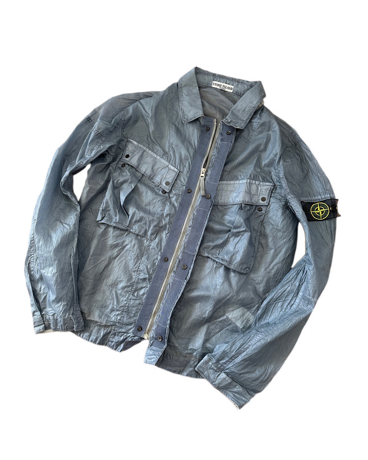 Stone Island 2009 Mesh Badge Parachute Jacket - L - Made in Italy